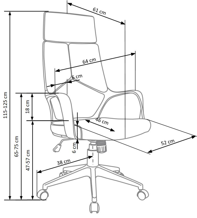 VOYAGER kancelárska stolička čierna / modrá
