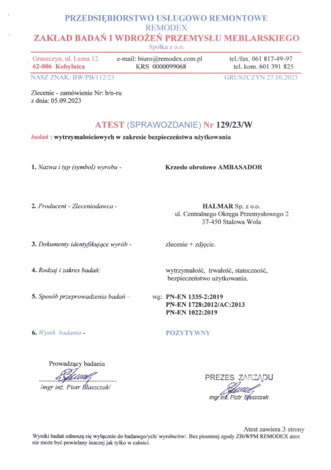 AMBASADOR kancelárska stolička