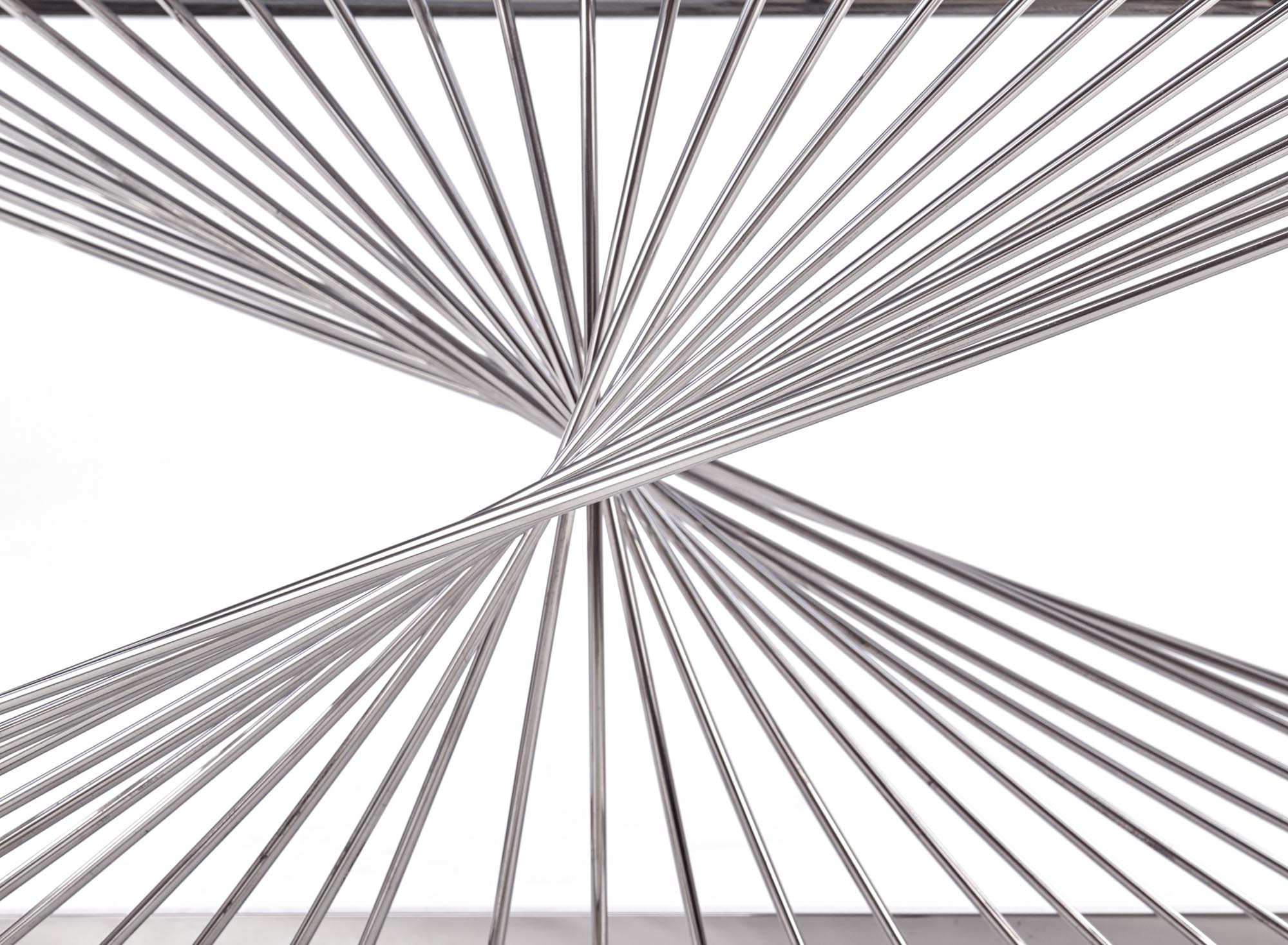 INFINITY konferenčný stolík, konštrukcia - strieborná, sklo - dymové