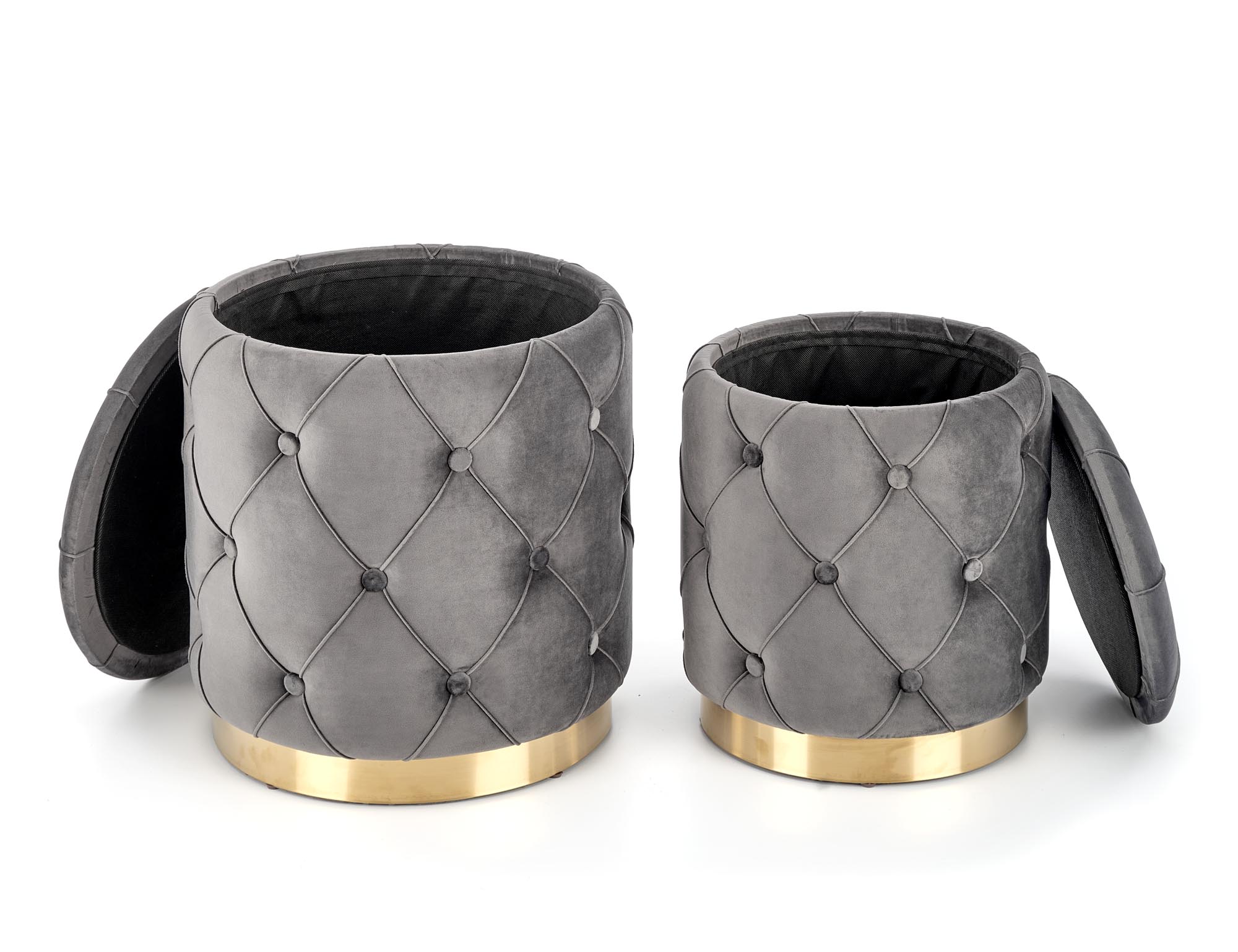 POLLY zostava dvoch taburetiek, šedá