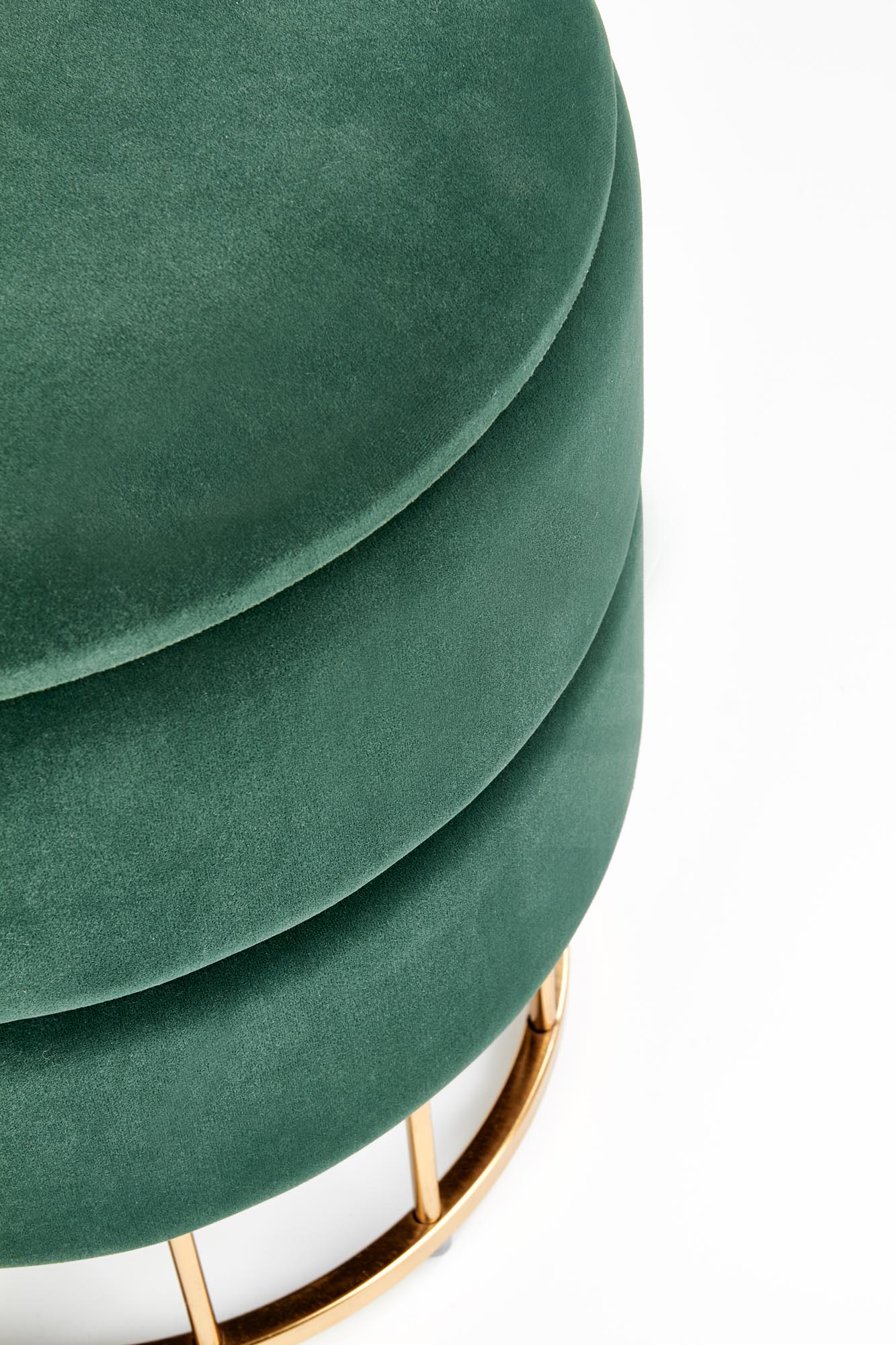 MINTY taburetka tmavo zelená / zlatá