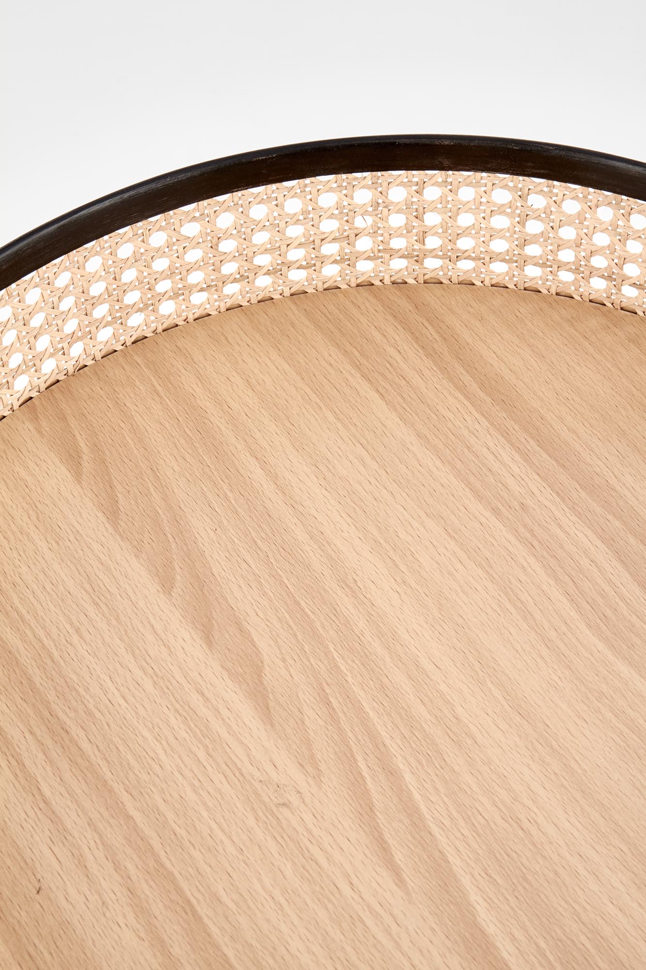 LANIPA konferenčný stôl čierna / rattan prírodná