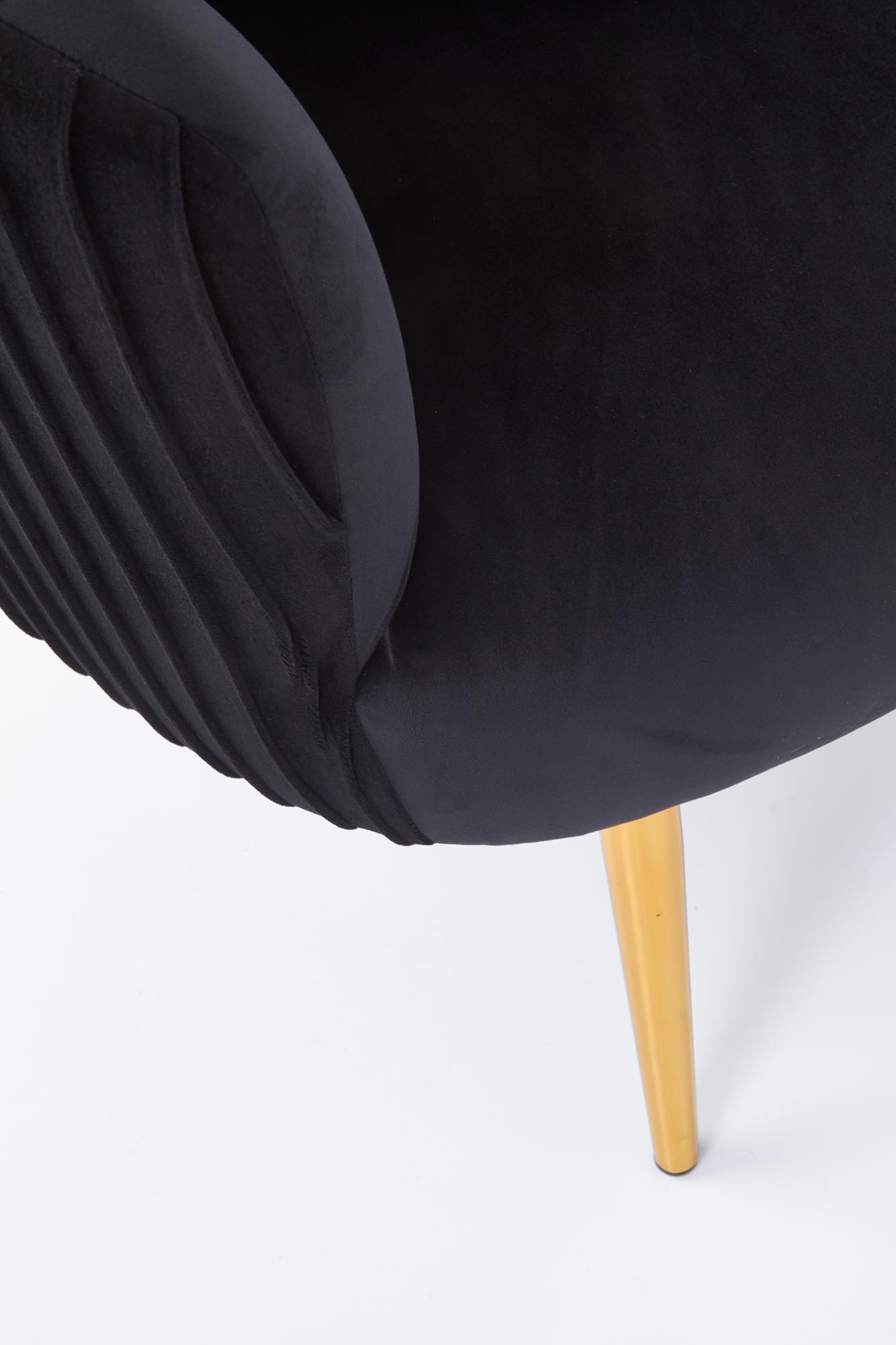 CROWN relaxačné kreslo čierna / zlatá