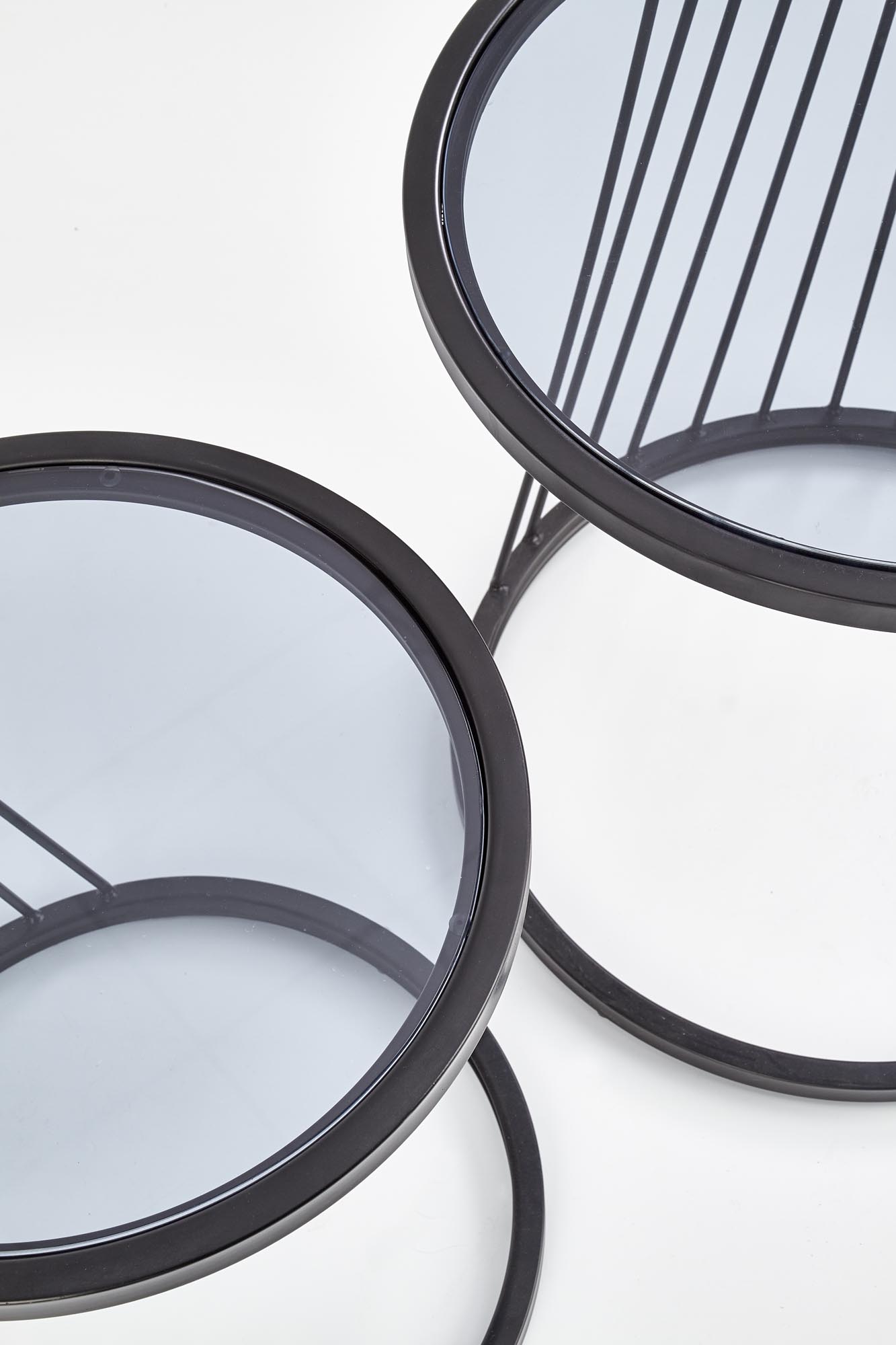 ANTILLA zostava dvoch konferenčných stolíkov čierna / dymová