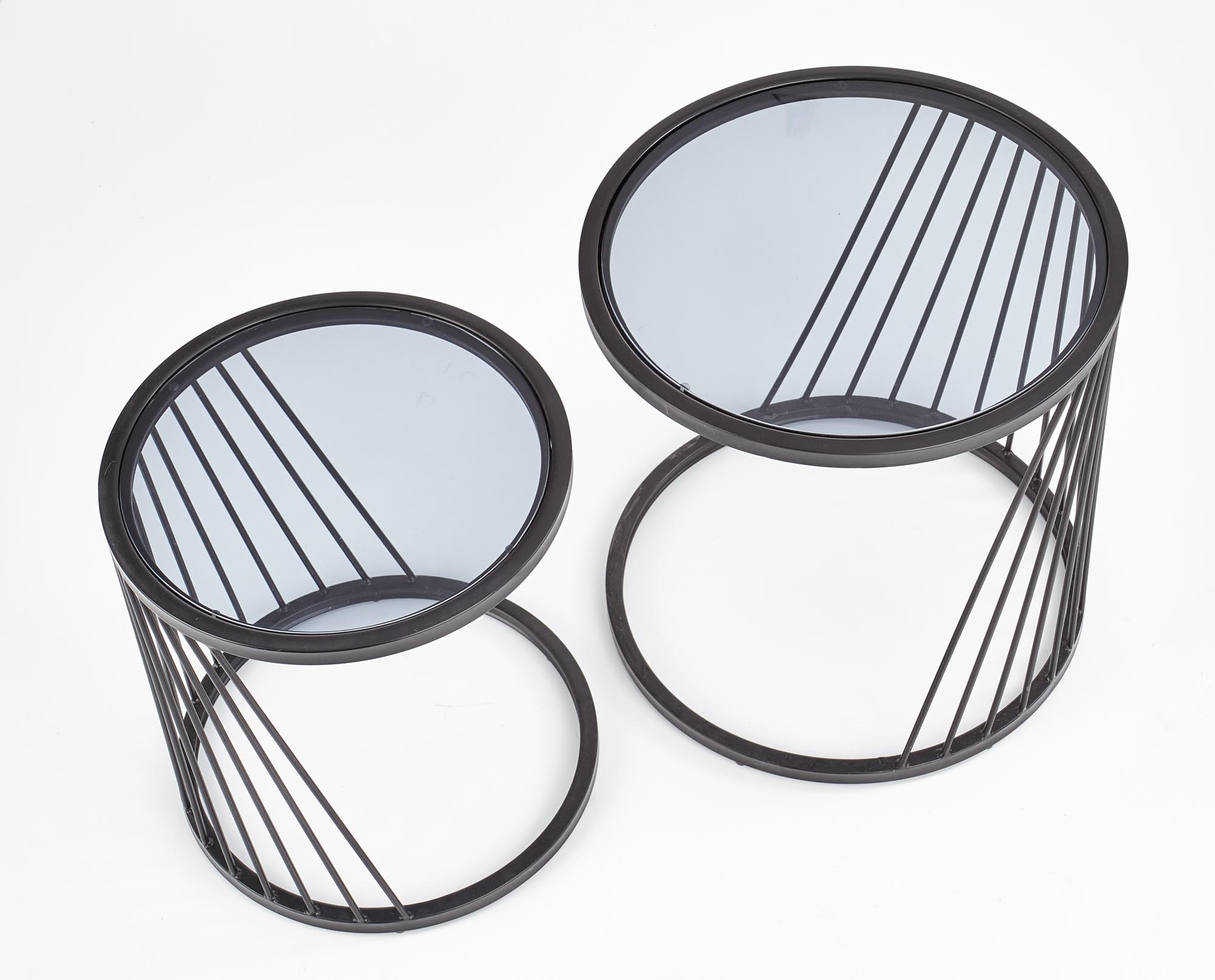 ANTILLA zostava dvoch konferenčných stolíkov čierna / dymová