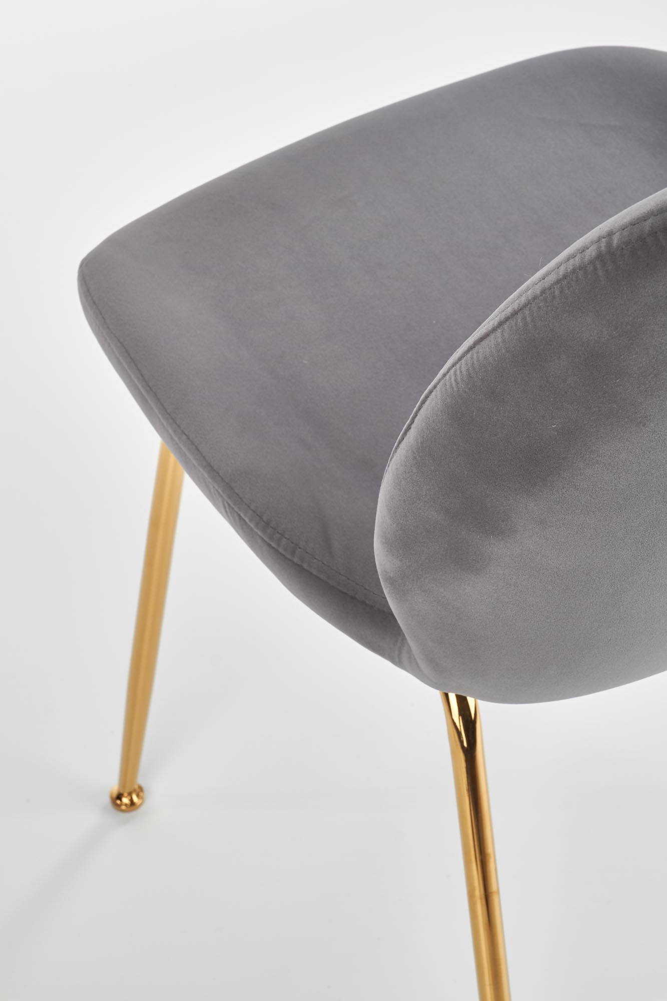 K381 jedálenská stolička šedá / zlatá