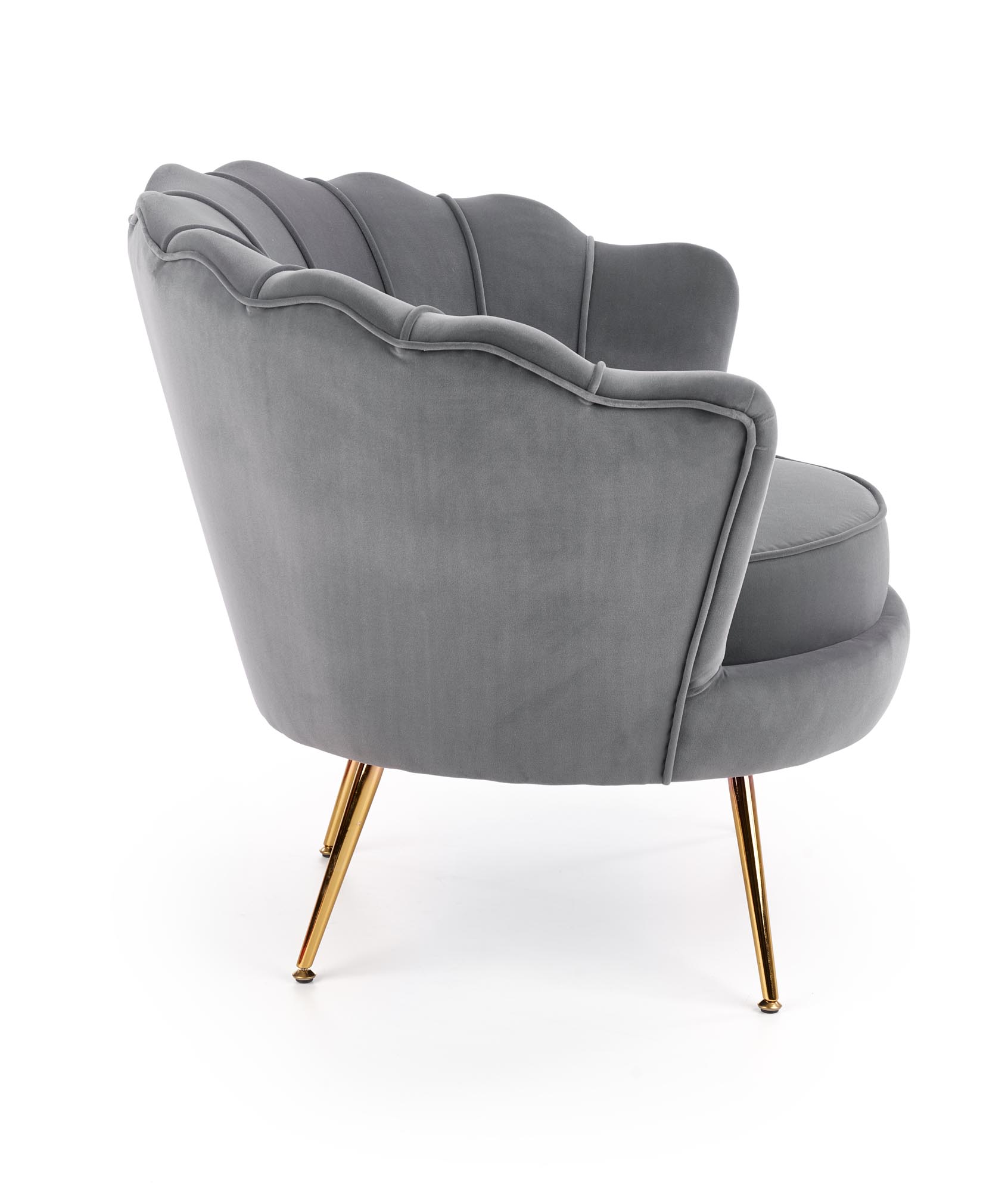 AMORINITO relaxačné kreslo šedá / zlatá