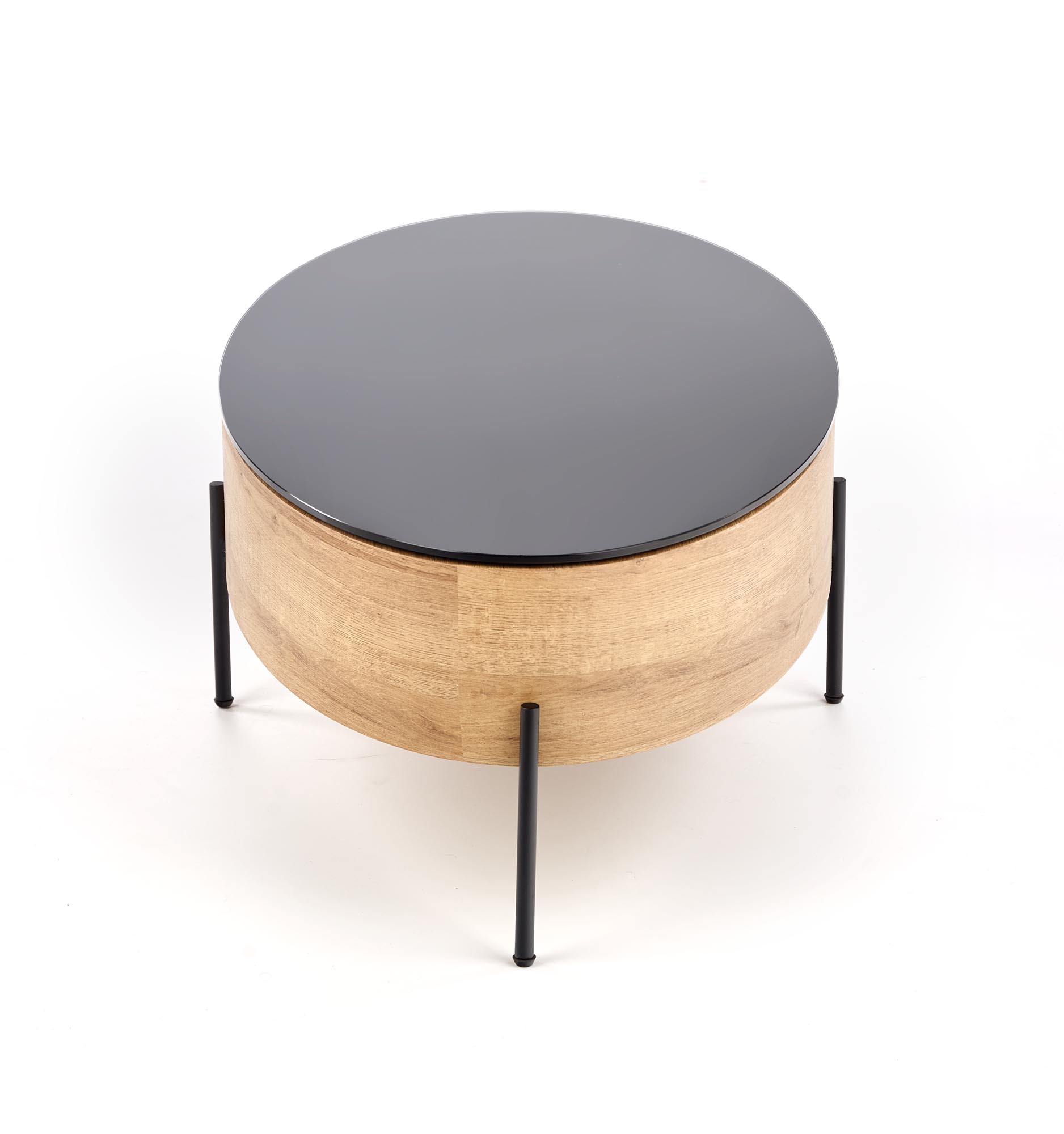 ZENGA konferenčný stolík čierna / dub zlatý