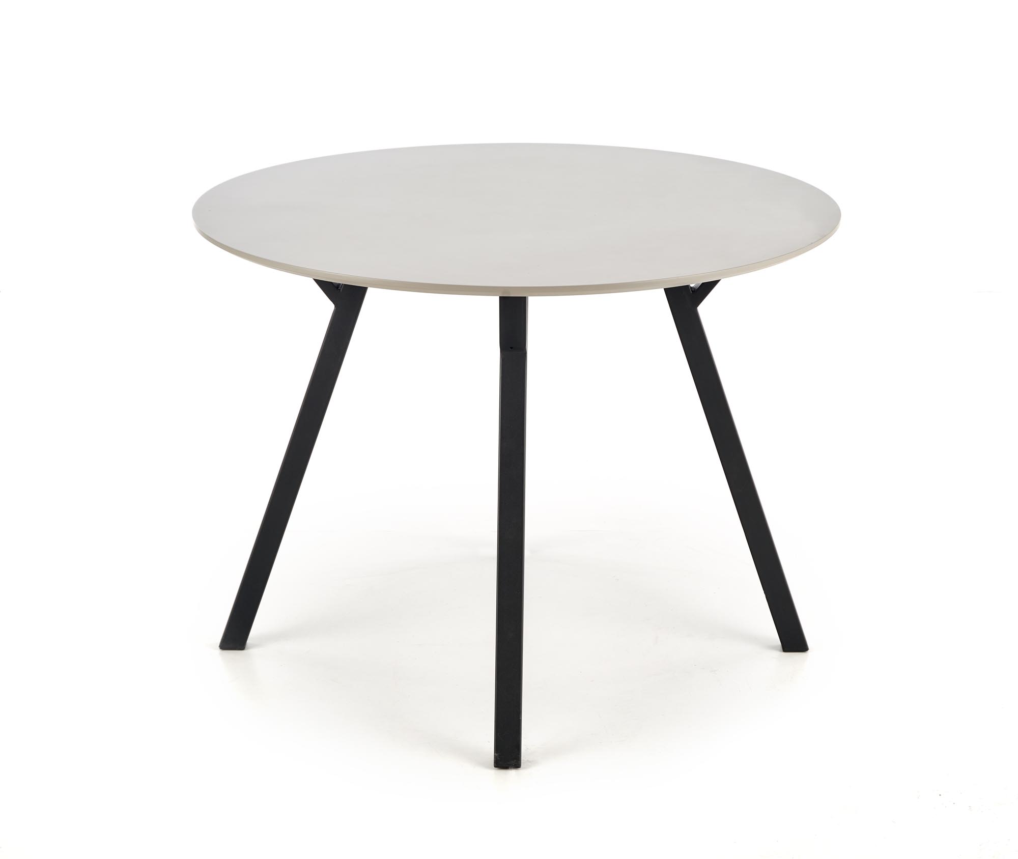 BALROG okrúhly stôl, konštrukcia - čierna, doska - svetlo šedá