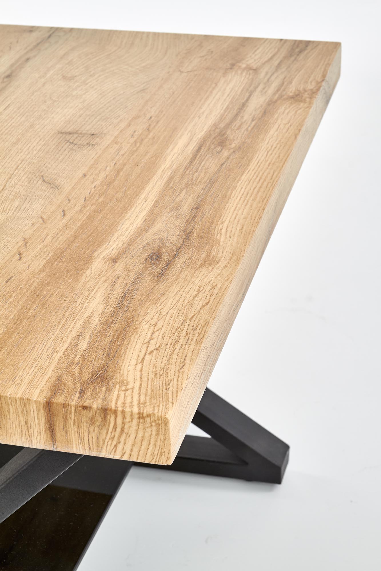 XENA KWADRAT konferenčný stôl čierna / prírodná