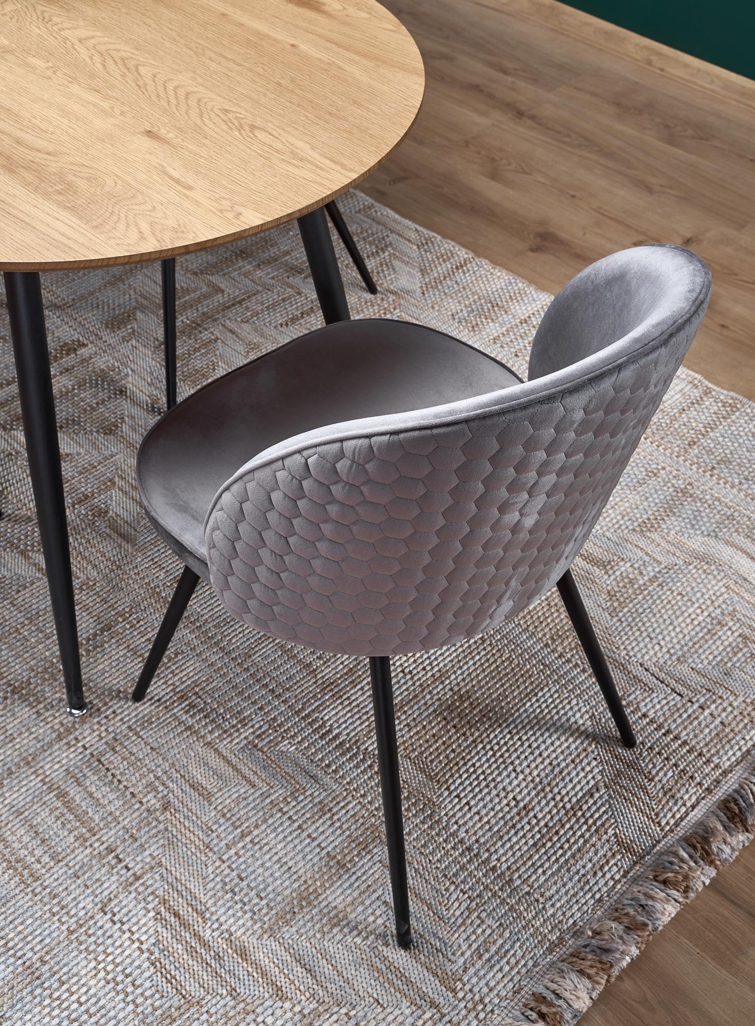 COLORADO rozkladací stôl, doska - dab zlatá, konštrukcia - čierna