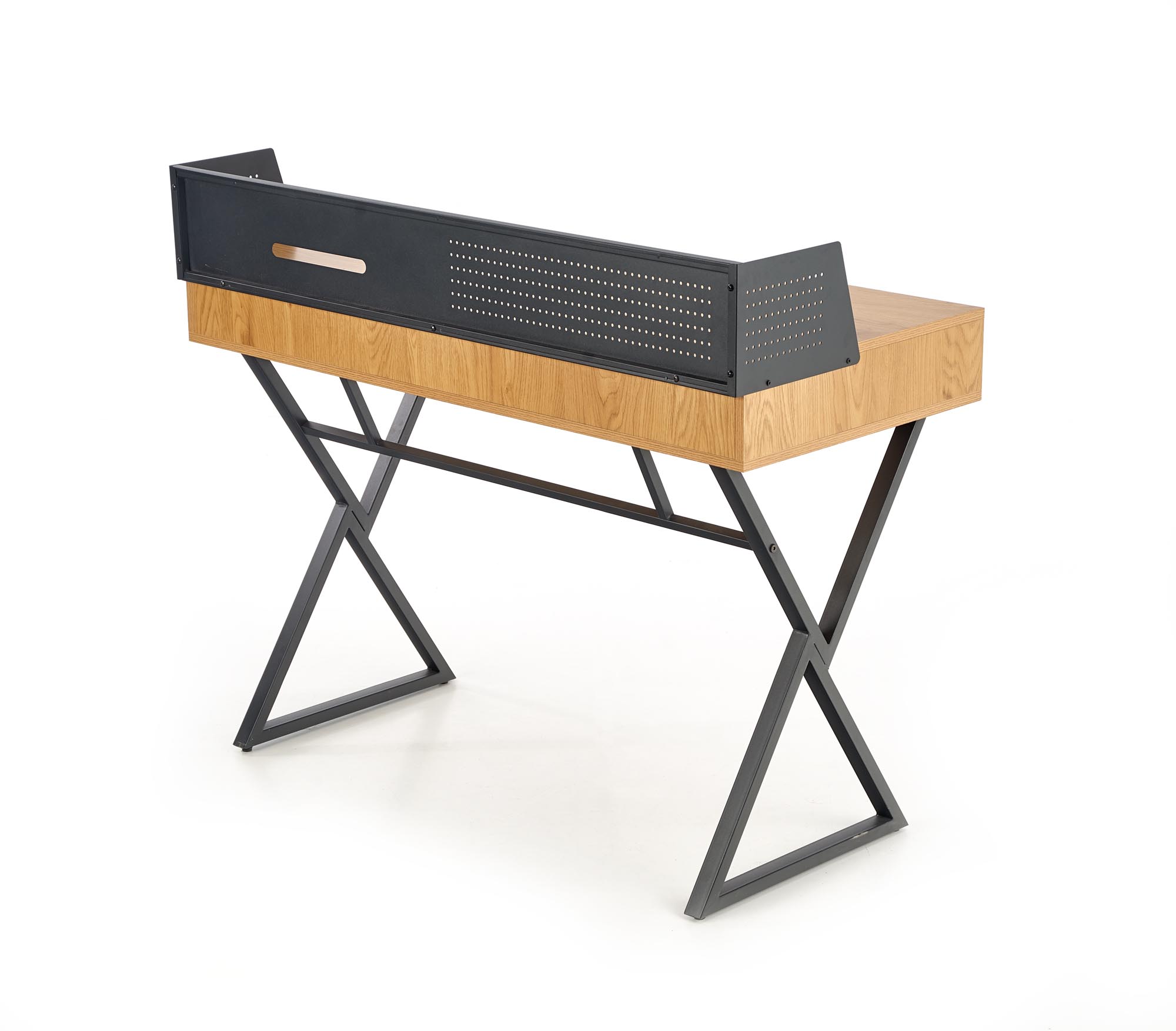 B43 PC stôl dub zlatý / čierna