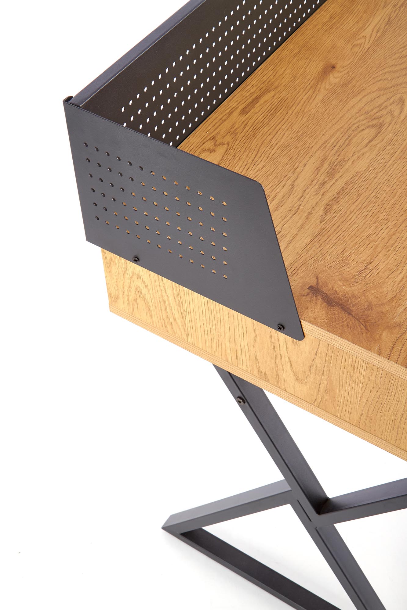 B43 PC stôl dub zlatý / čierna