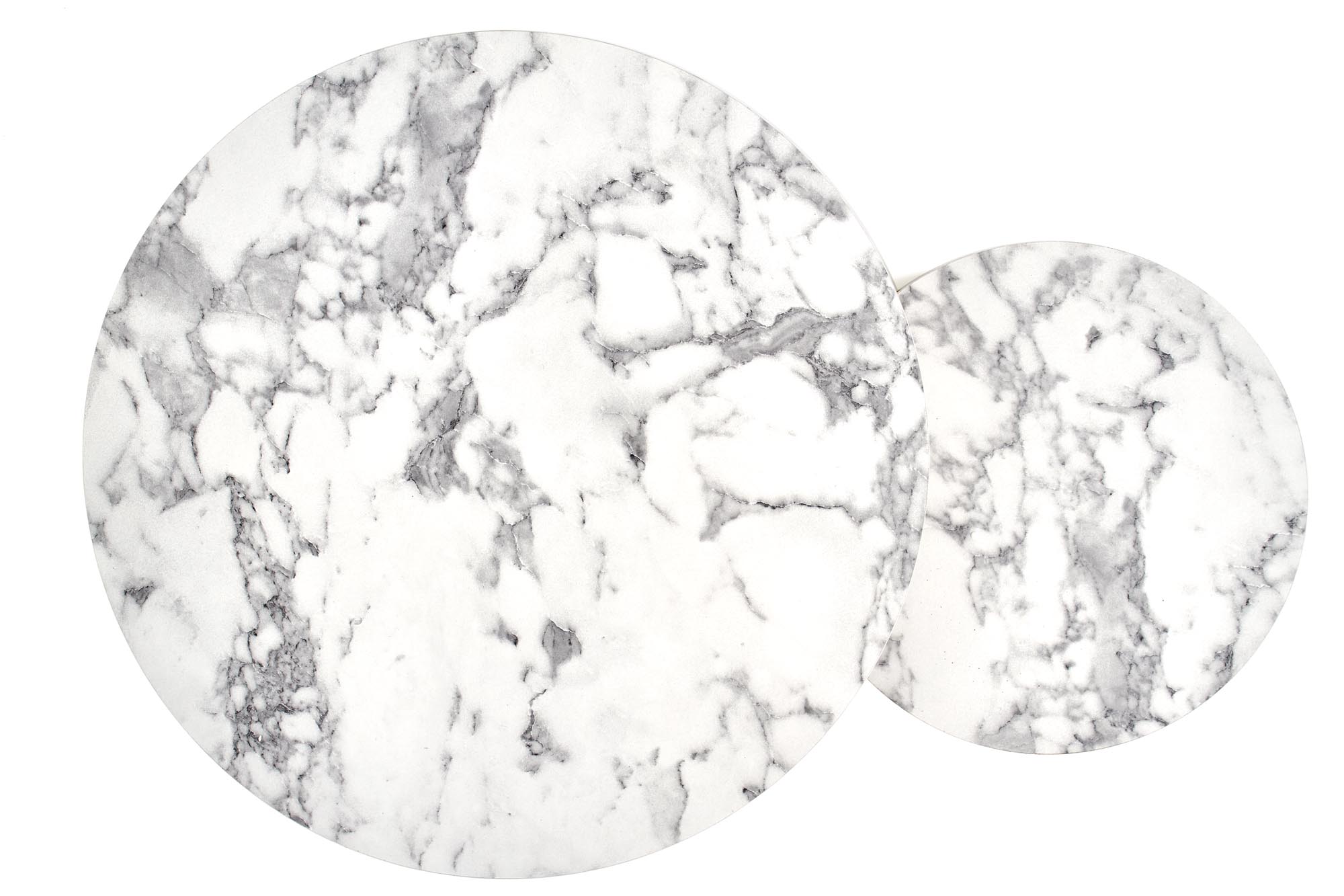 PAOLA zostava dvoch konferenčných stolíkov, mramor / zlatá 