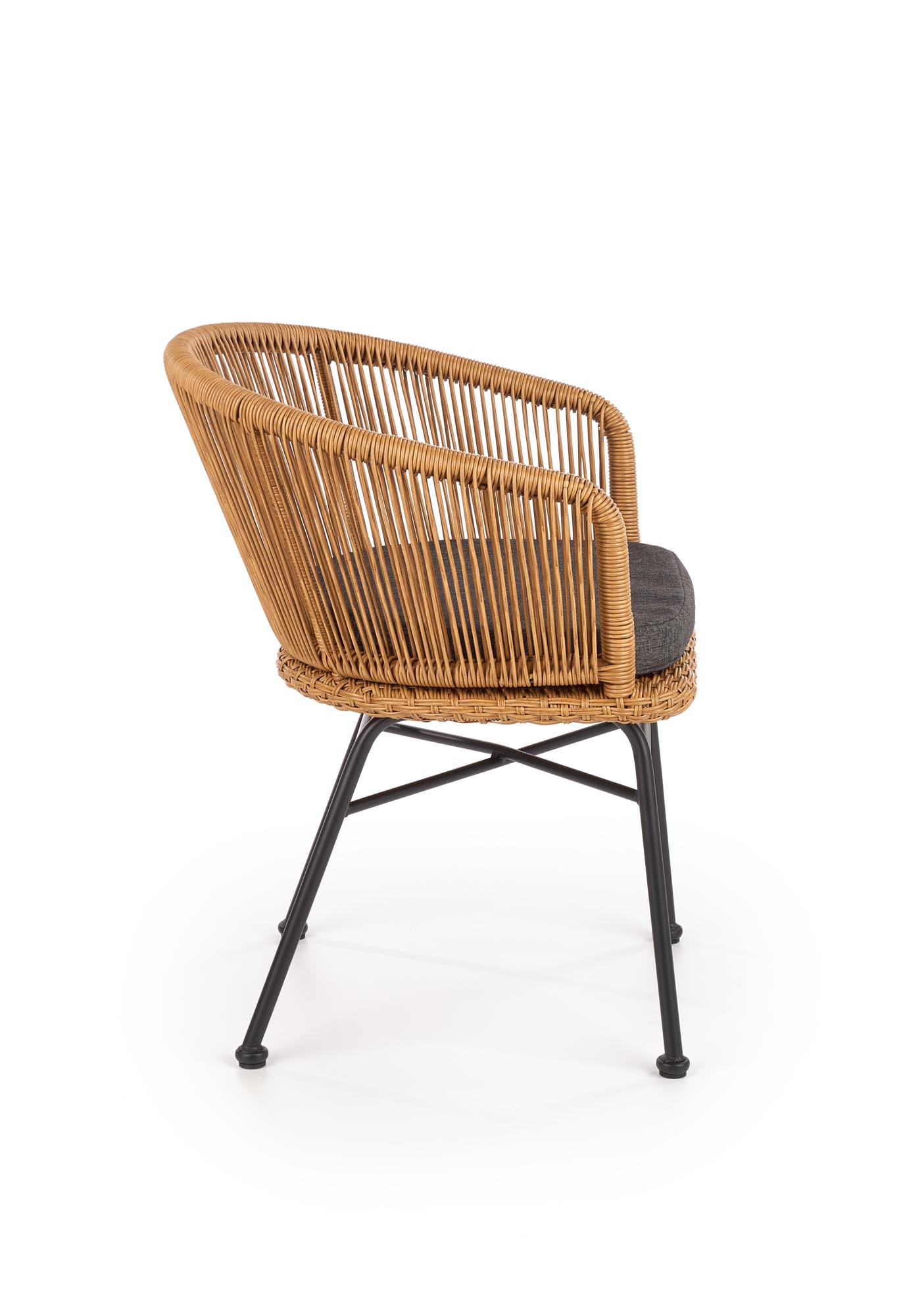 K400 jedálenská stolička čierna / prírodná / šedá