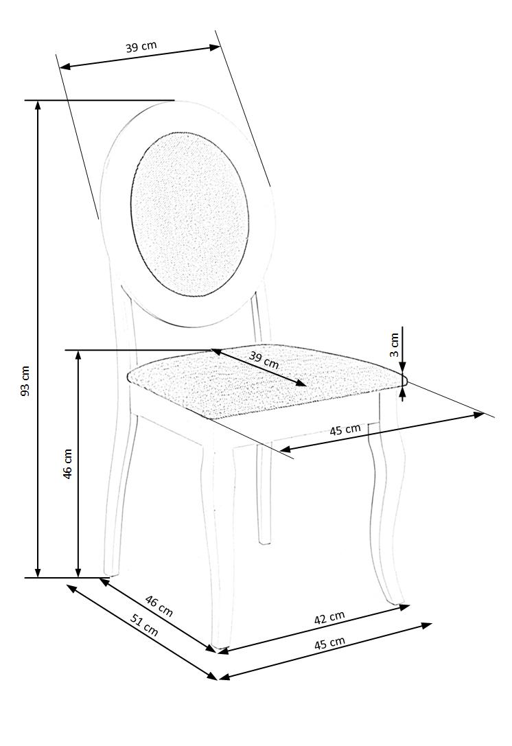 BAROCK stolička biely / šedá
