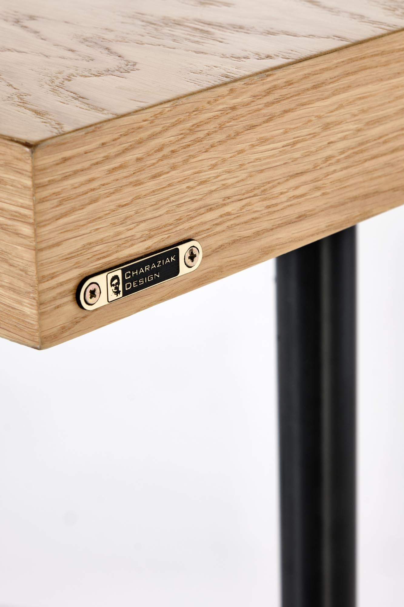 INFERNO konzolový rozkladací stolík dub prírodný - čierny