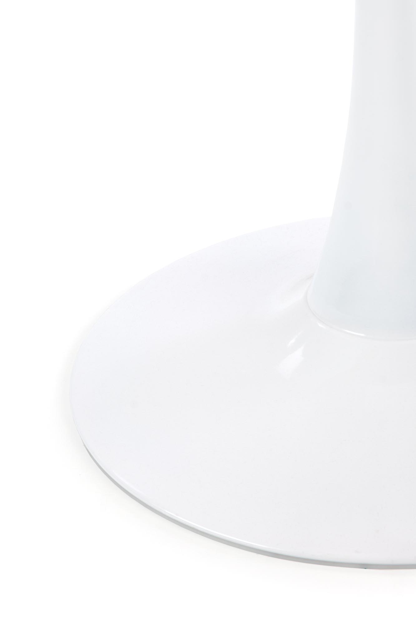 DENVER stôl, doska - biely mramor, nohy - biele