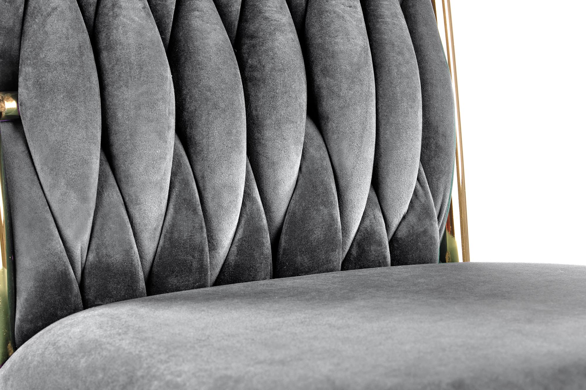 K436 stolička šedá/zlatá