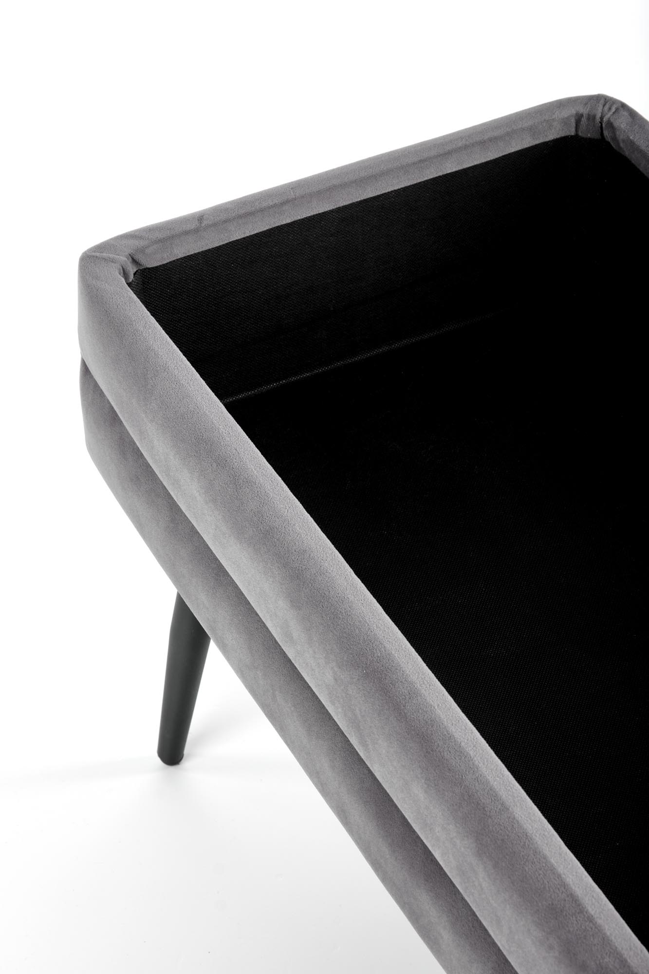 VELVA lavička šedá/čierna