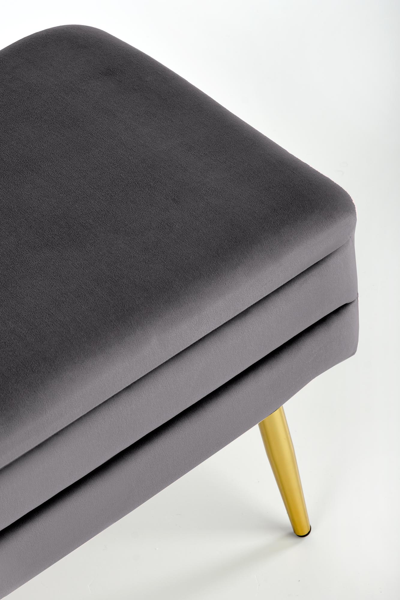 VELVA lavička šedá/zlatá