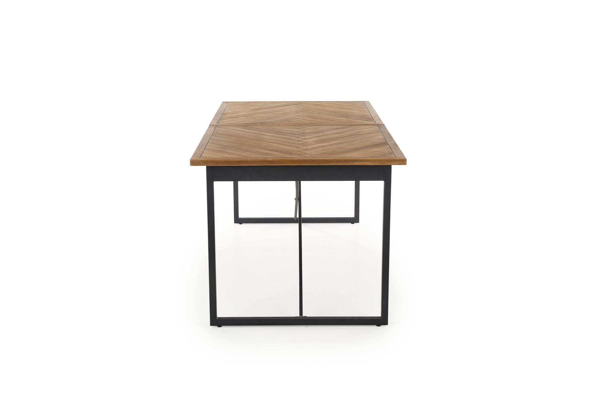 ALVARO stôl s rozkladom, doska - dub medový, noha - čierna