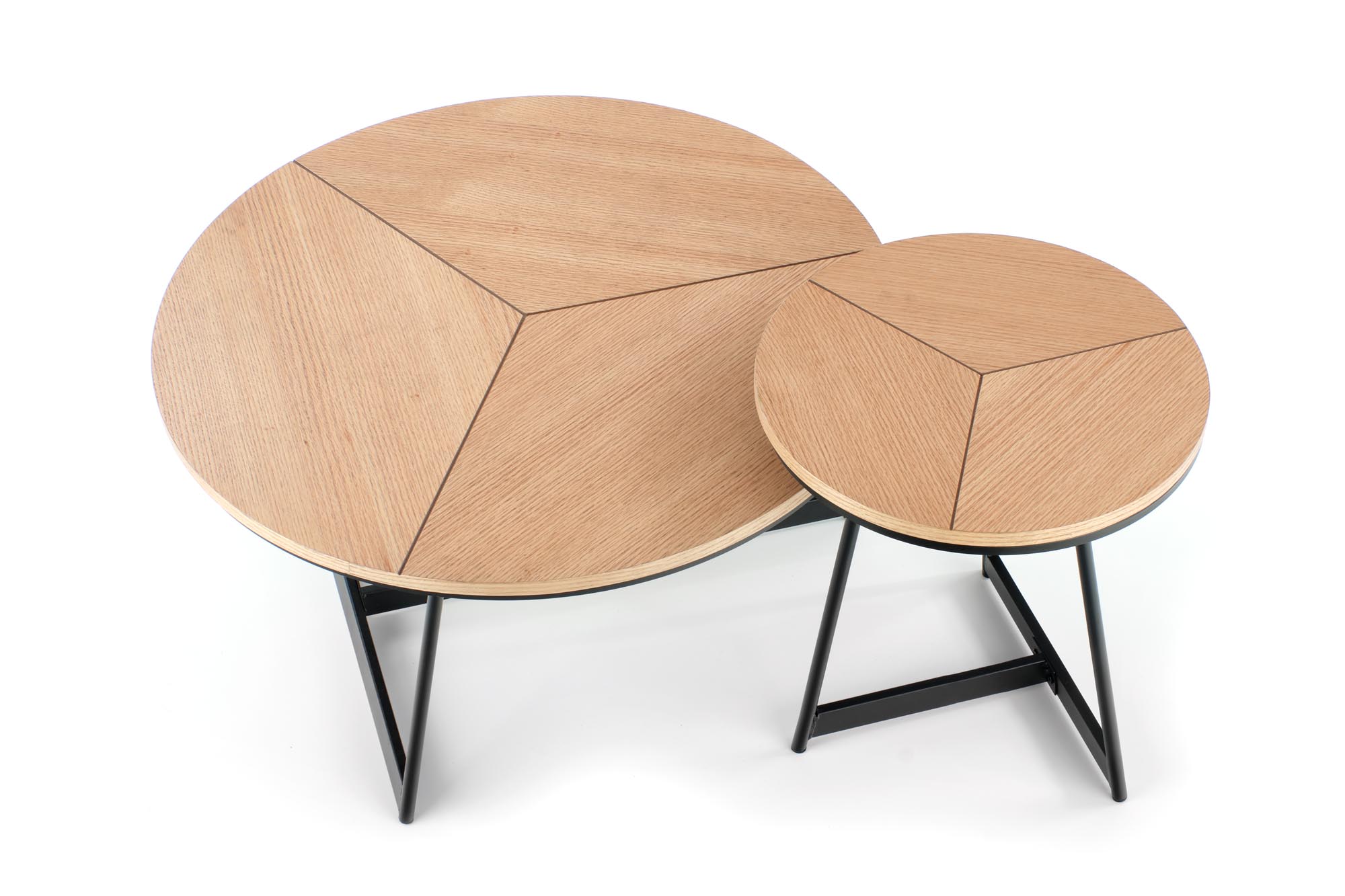 KARIDA-S konferenčný stolík dub prírodný/čierny