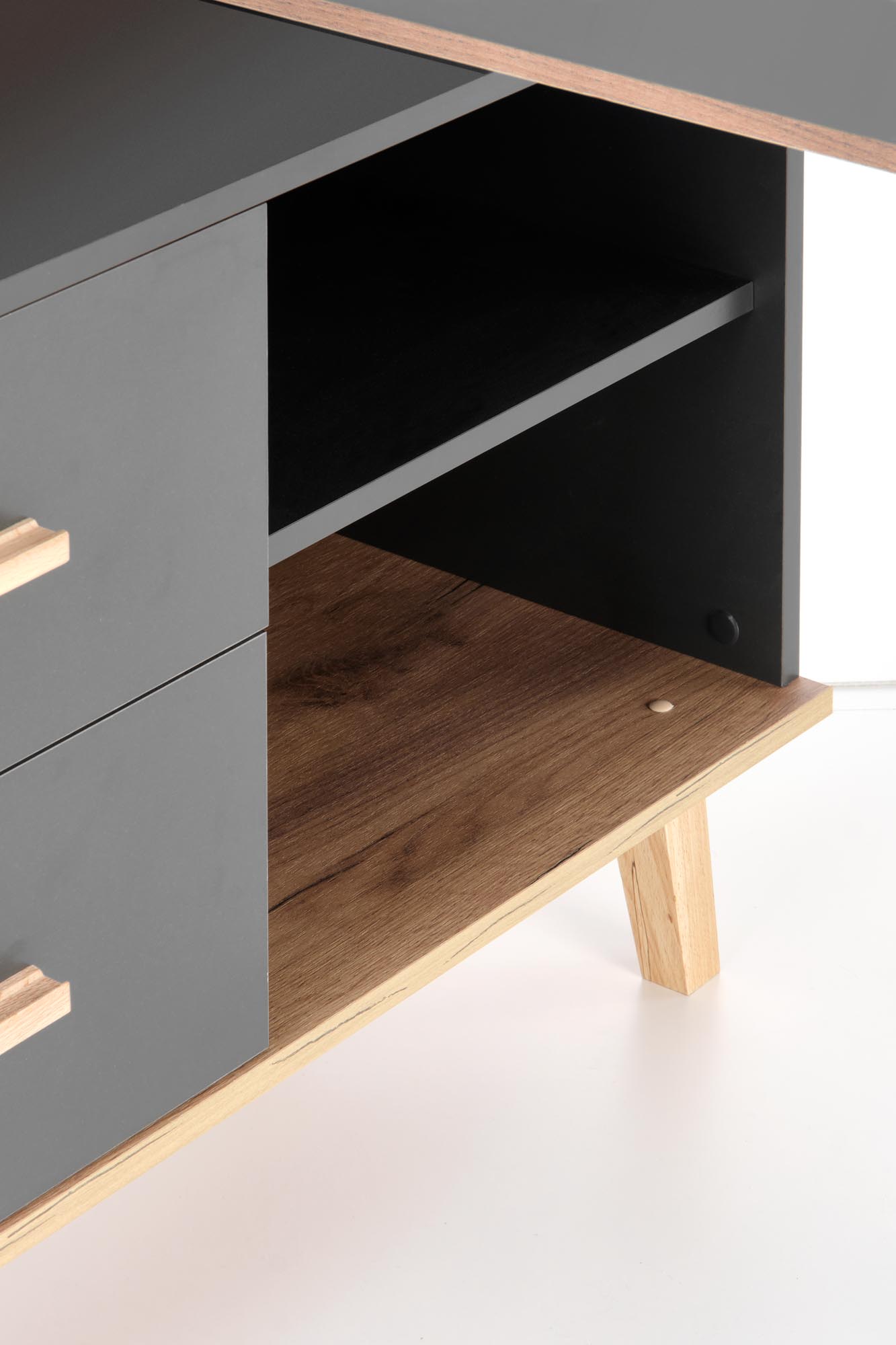 SERGIO XL PC stolík antracit / dub wotan