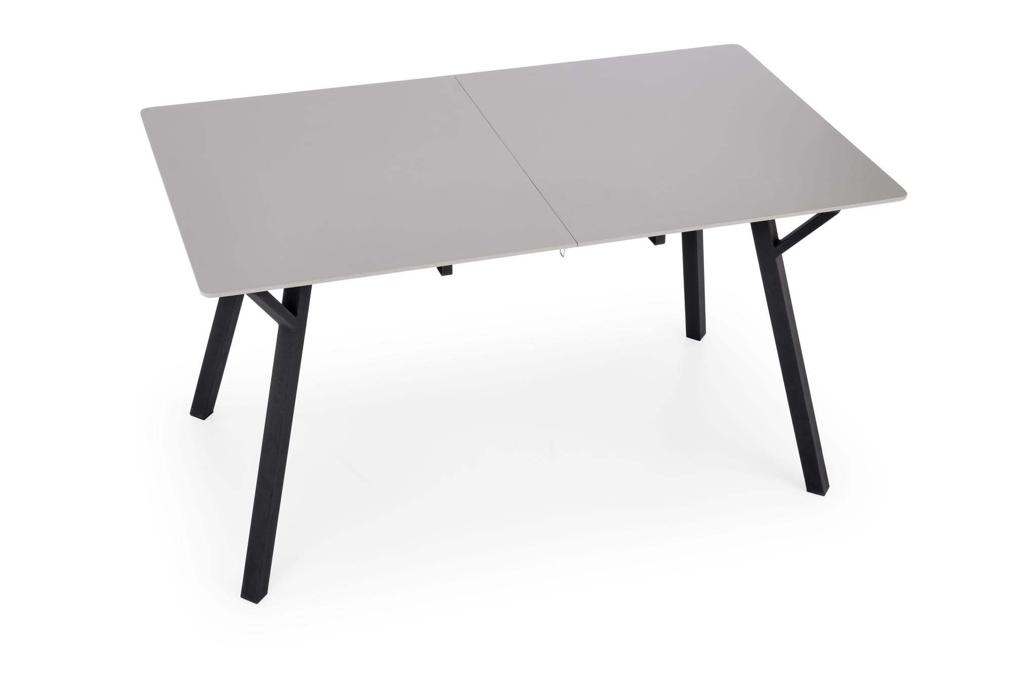 BALROG 2 stôl s rozkladom doska - svetlo šedá, nohy - čierne