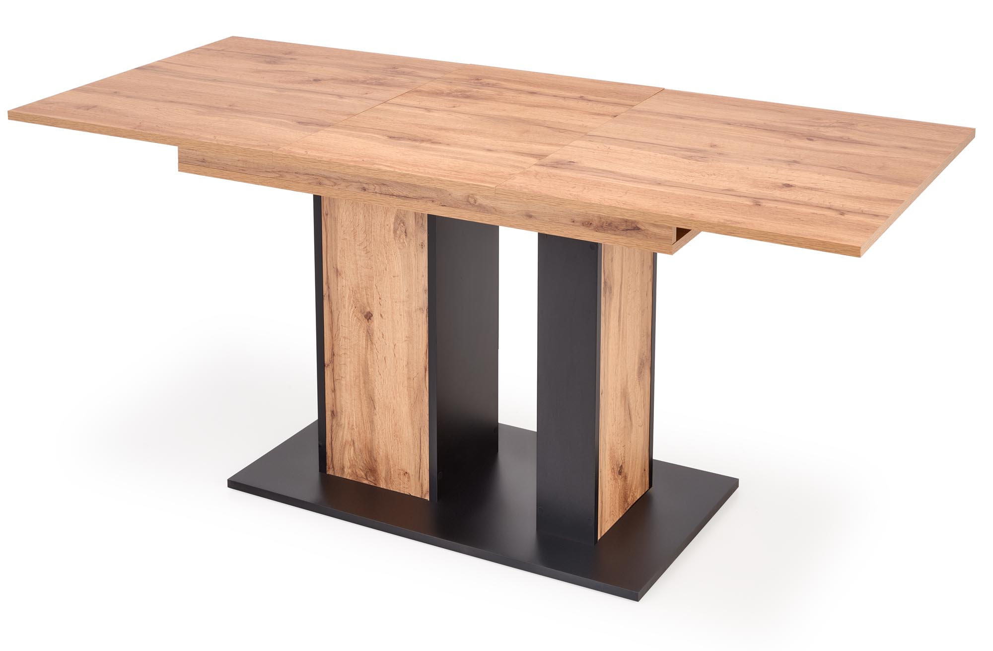 DOLOMIT stôl s rozkladom, dub wotan - čierna