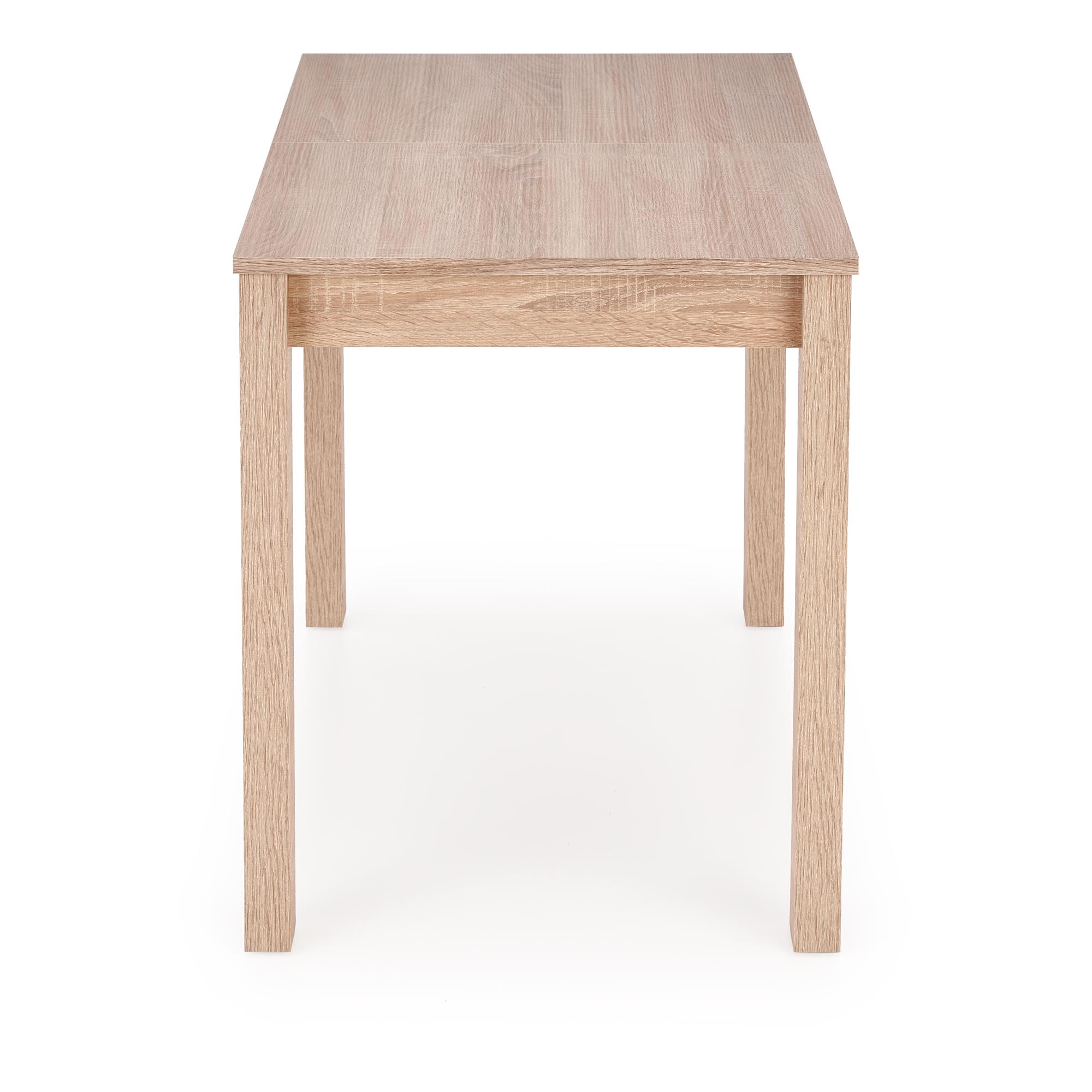 GINO stôl s rozkladom, doska - dub sonoma, nohy - dub sonoma