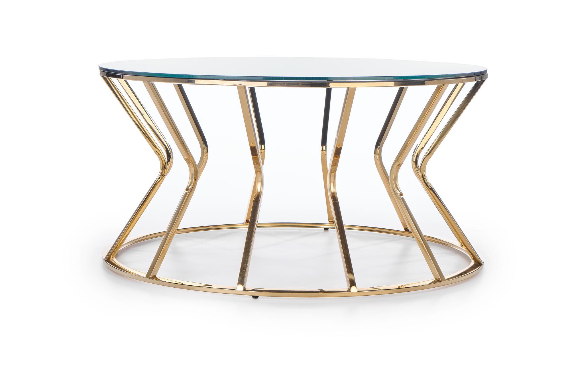 AFINA konferenčný stolík zrkadlo / zlatý