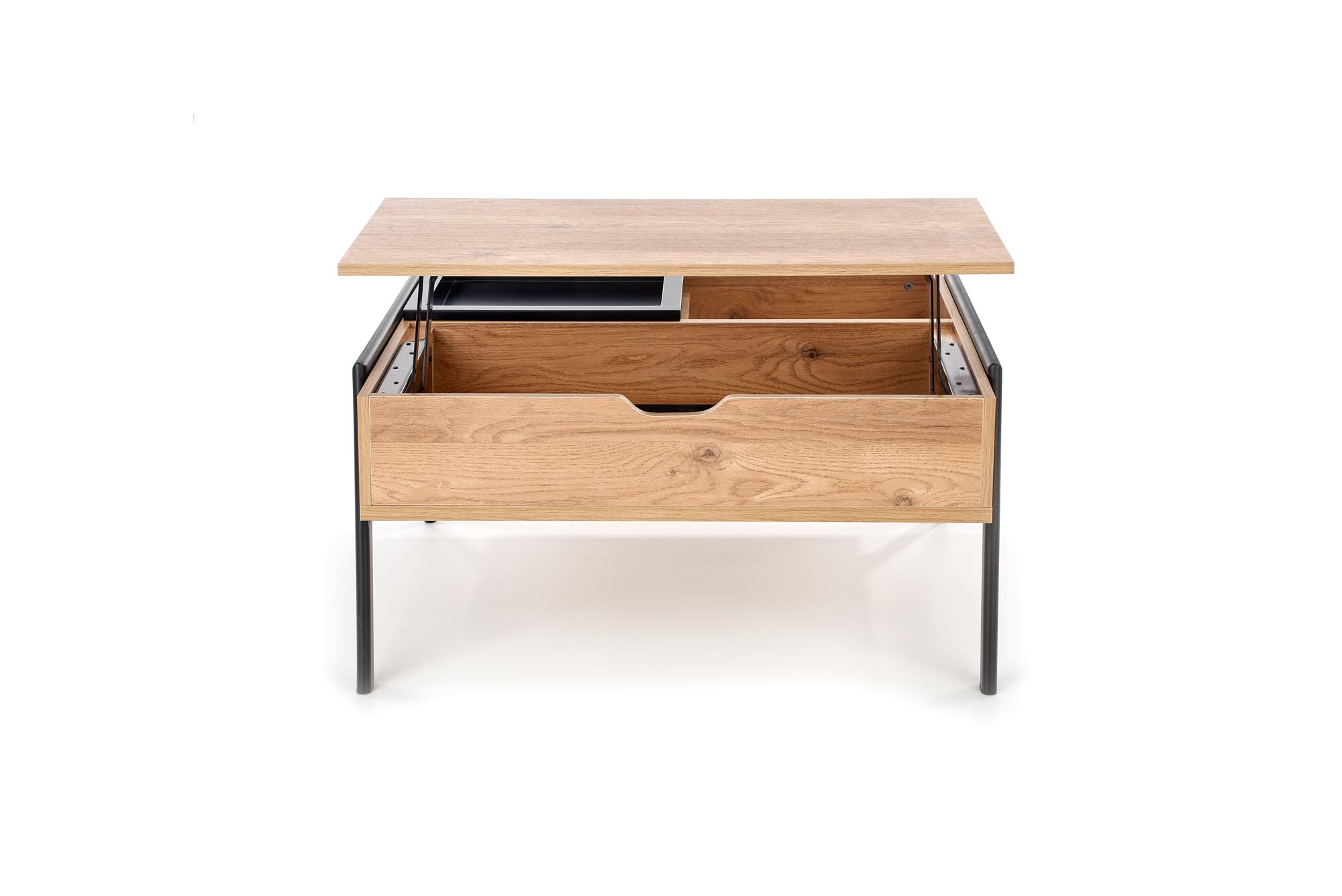 PODIUM konferenčný stolík doska: prírodná, nohy: čierne