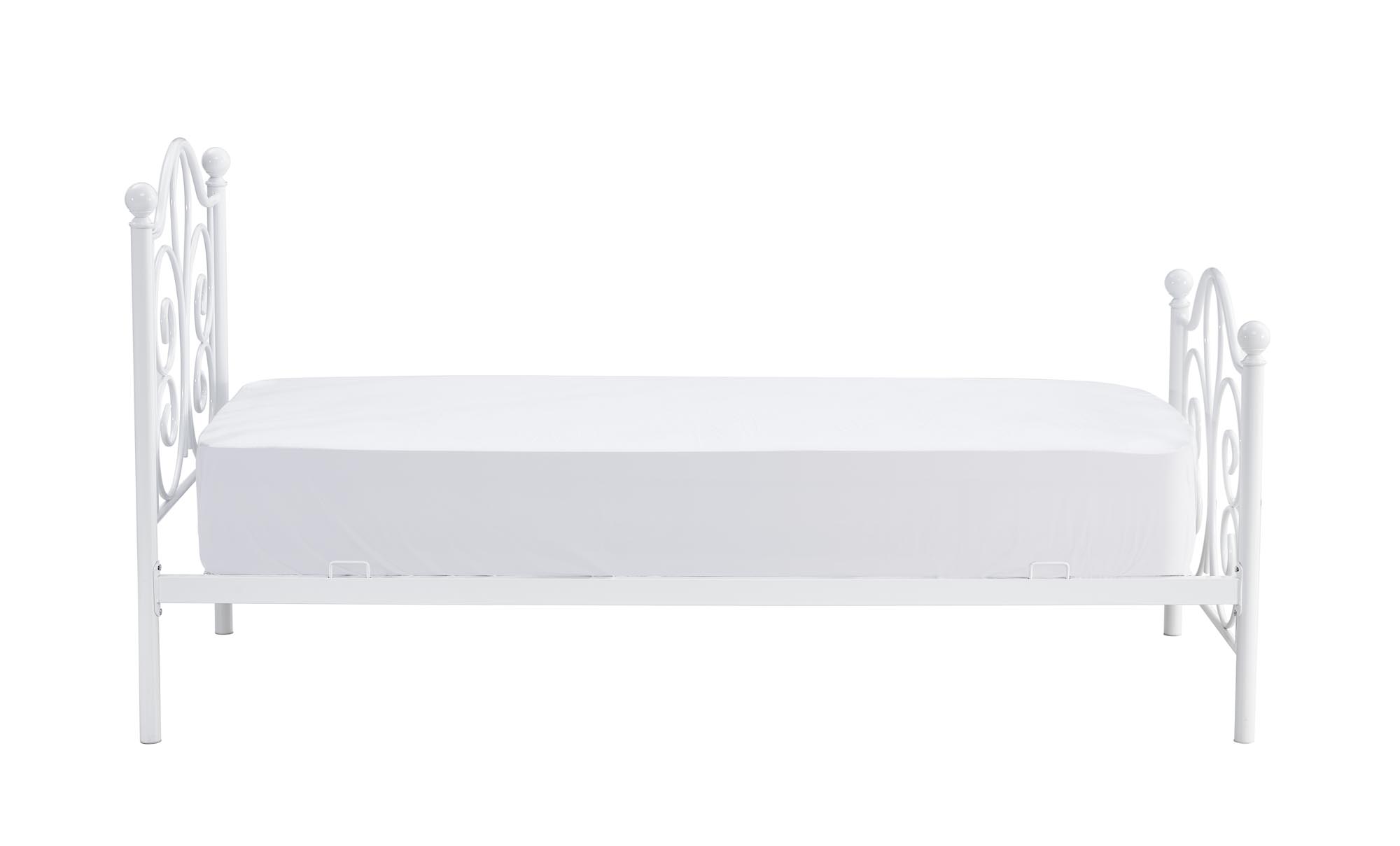 PANAMA 90 cm kovová posteľ biela