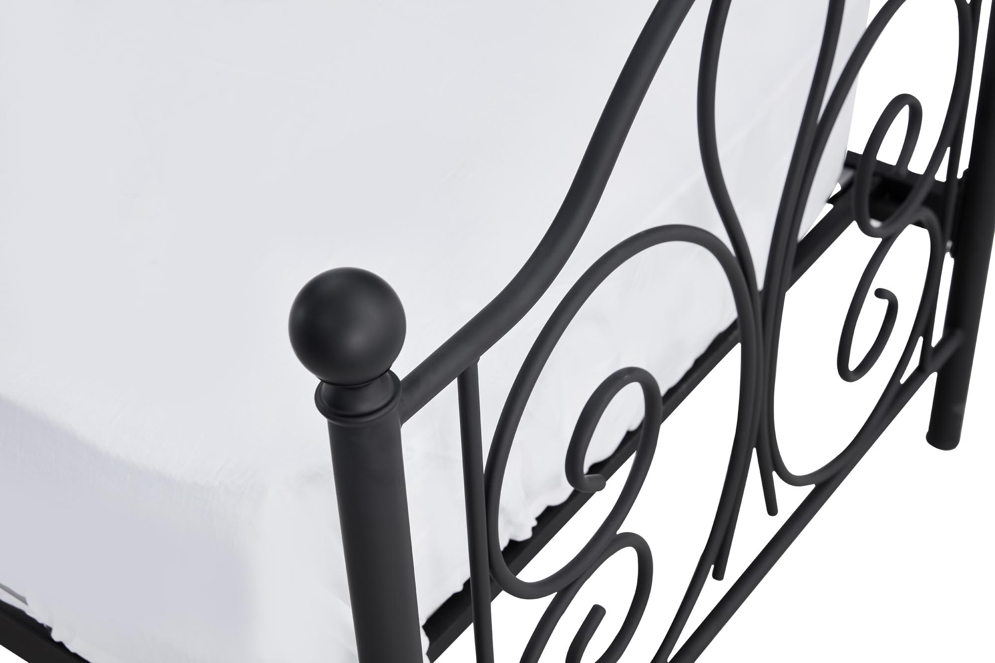 PANAMA 120 cm kovová posteľ čierna