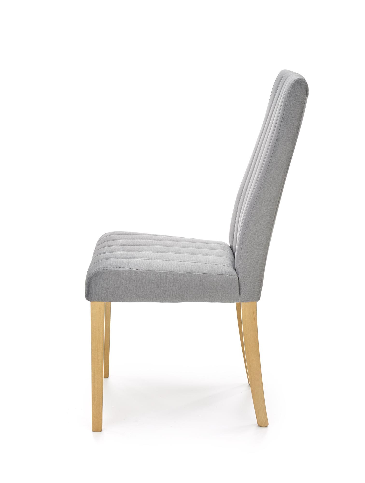 DIEGO 3 jedálenská stolička dub medový / čal. velvet prešívaný - MONOLITH 85 (svetlo šedá)