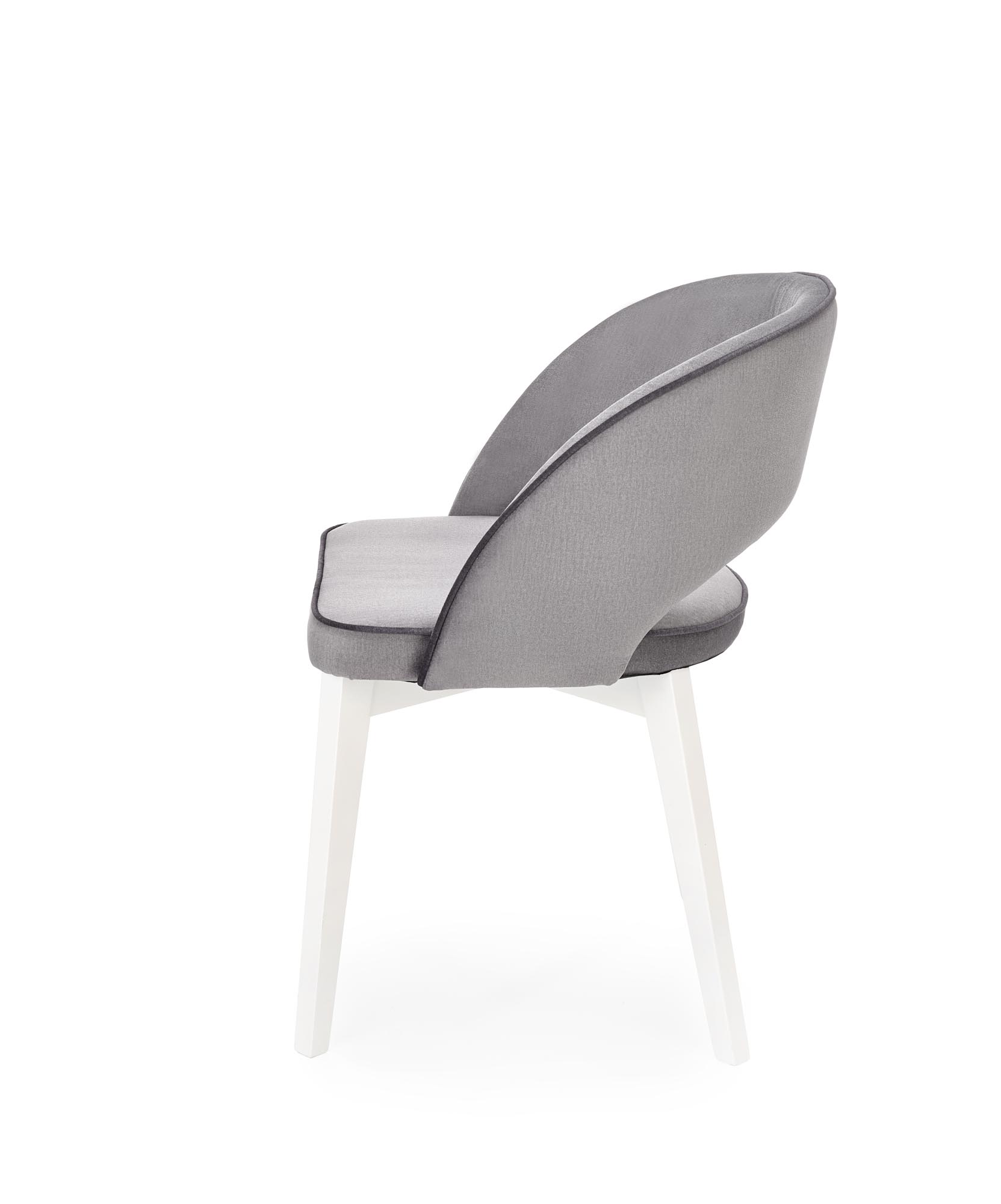 MARINO jedálenská stolička biela / čal. MONOLITH 85 (svetlo šedé)
