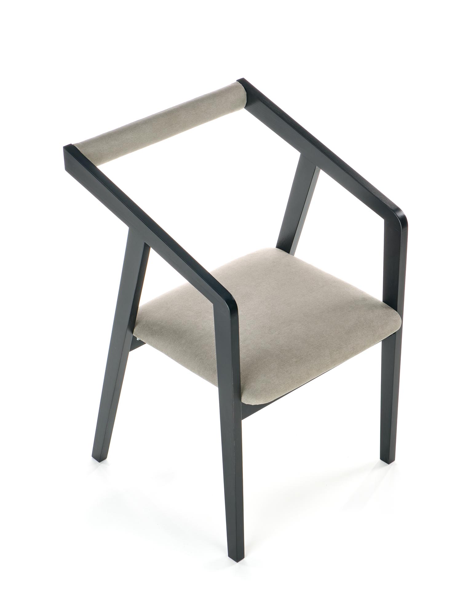 AZUL jedálenská stolička čierna / čal. šedá