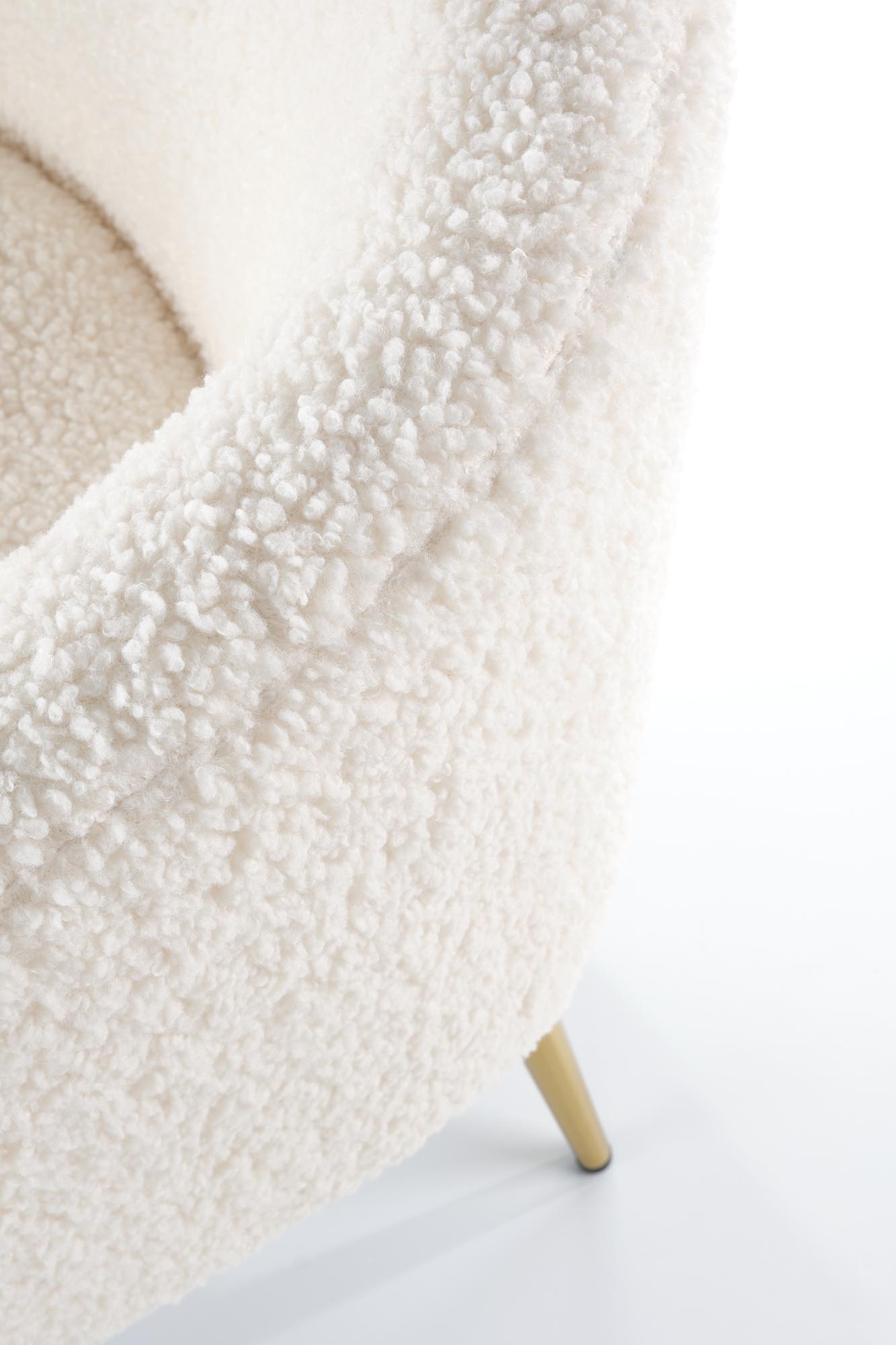 GRIFON relaxačné kreslo krémové / zlaté