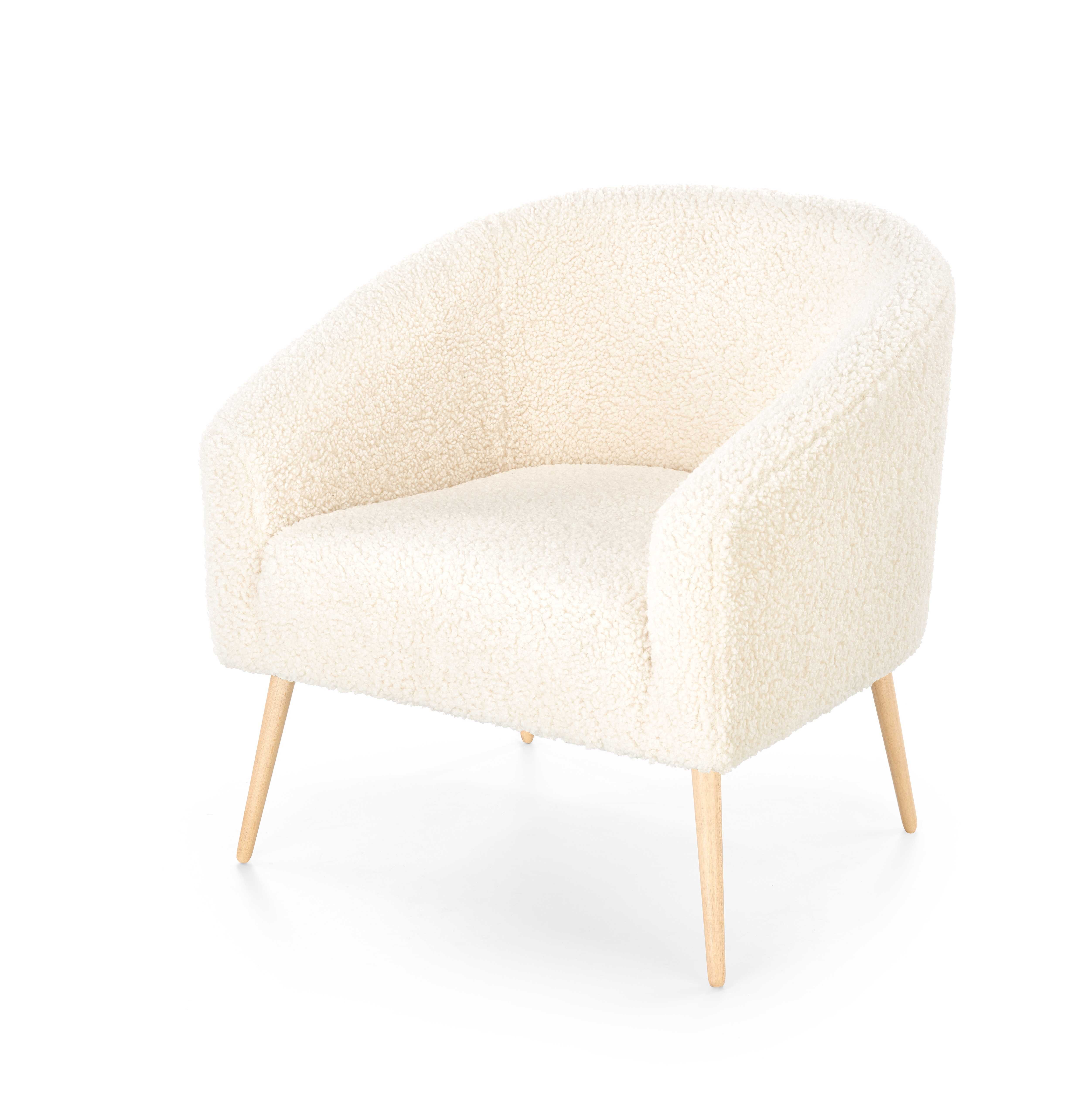 GRIFON 2 relaxačné kreslo krémové / prírodné