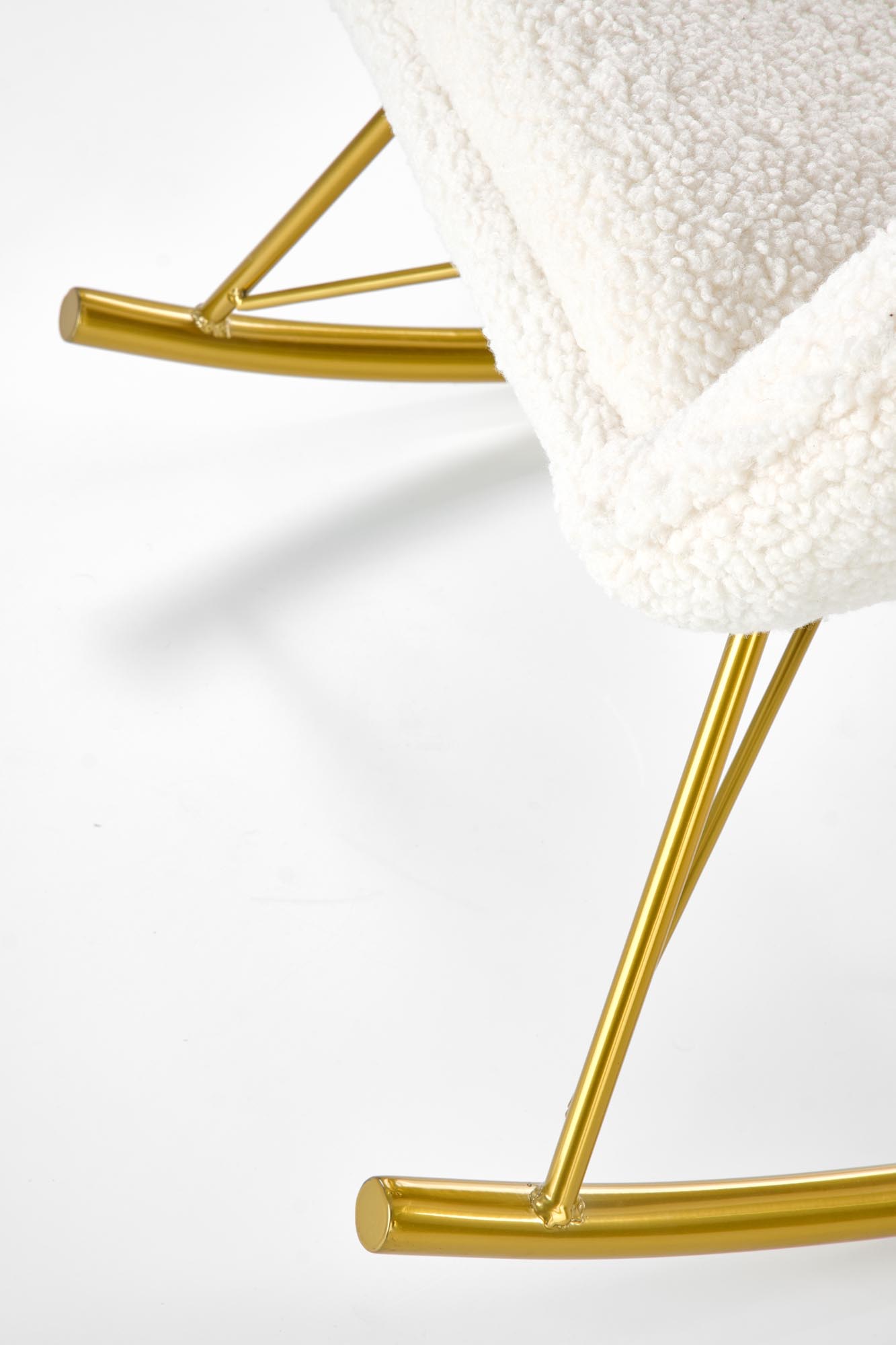 LIBERTO relaxačné kreslo krémové / zlaté