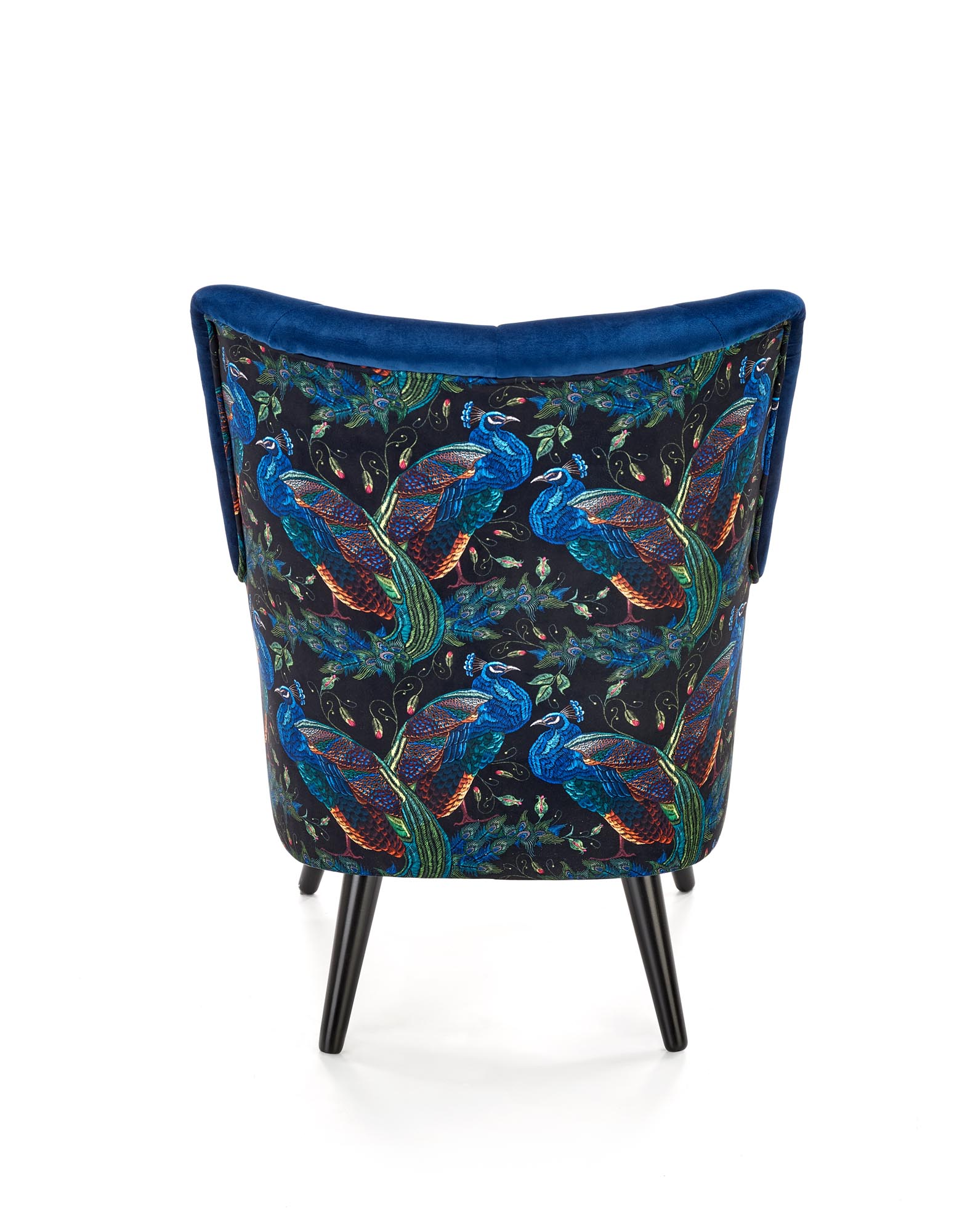 PAGONI relaxačné kreslo granátové / čierne (tkanina Bluvel #86)