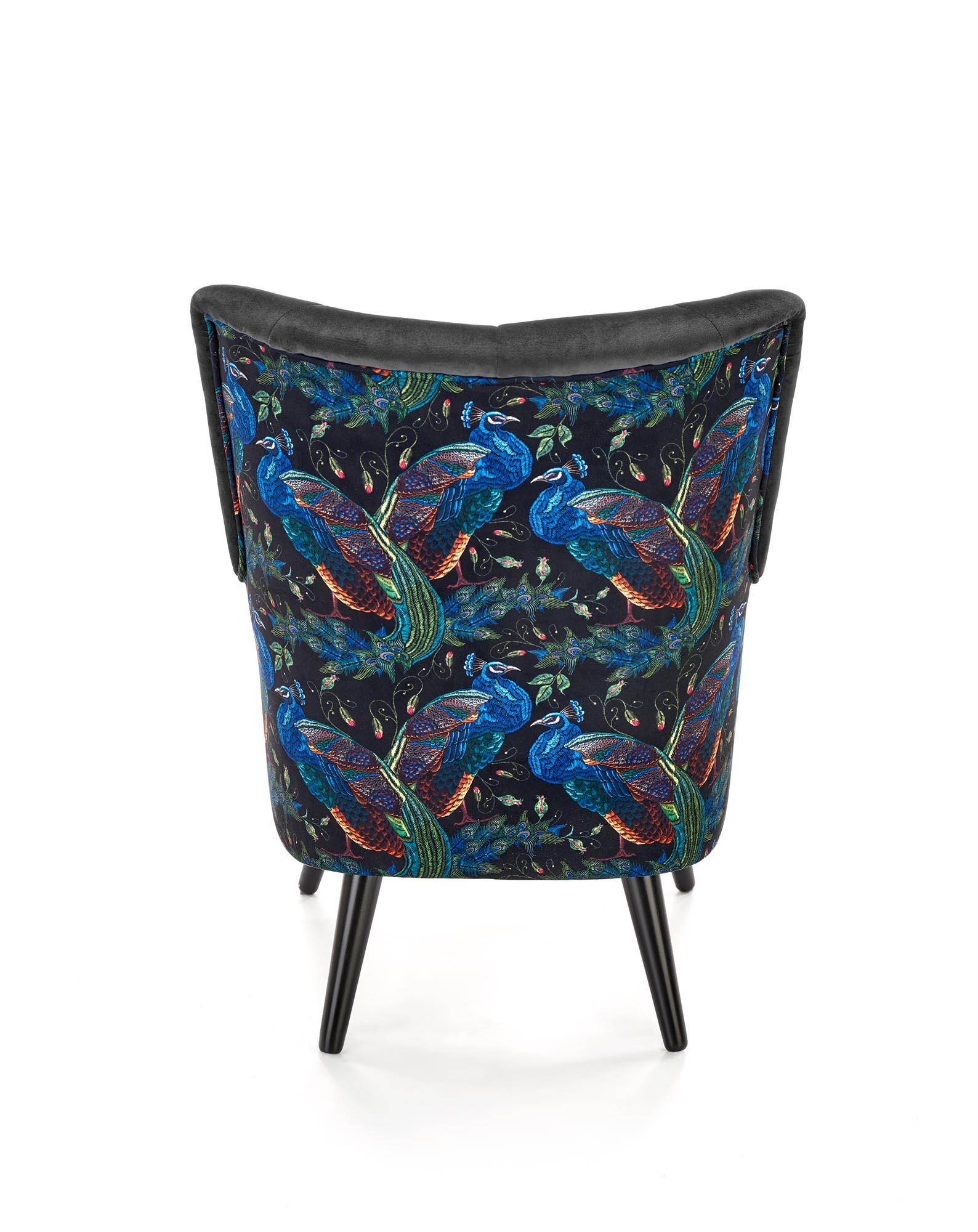 PAGONI relaxačné kreslo čierne (tkanina Bluvel #19)