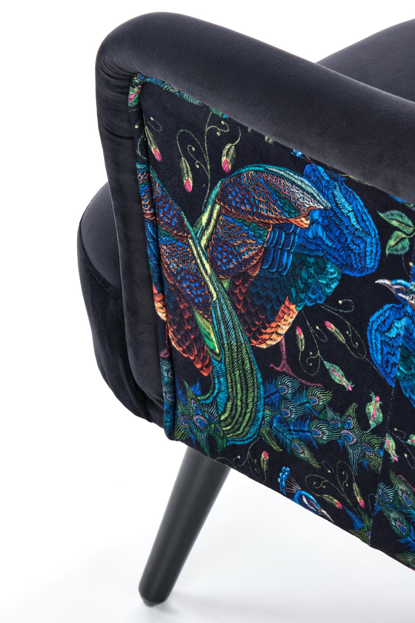 PAGONI relaxačné kreslo čierne (tkanina Bluvel #19)