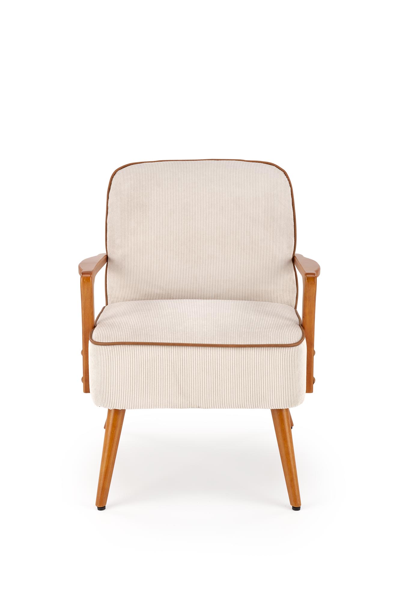 PASTORE relaxačné kreslo svetlo béžové / svetlý orech