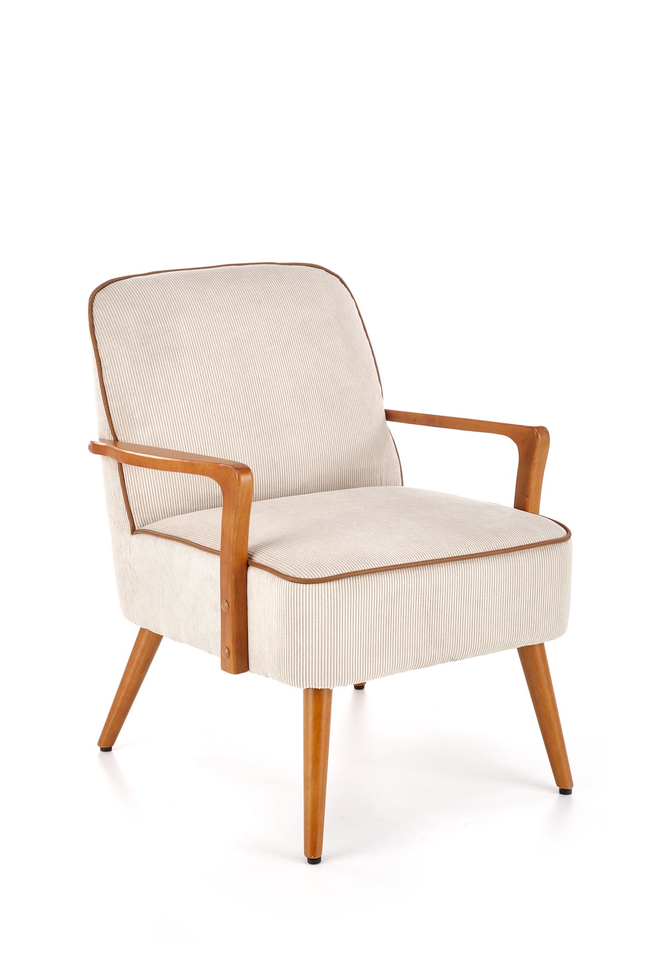 PASTORE relaxačné kreslo svetlo béžové / svetlý orech