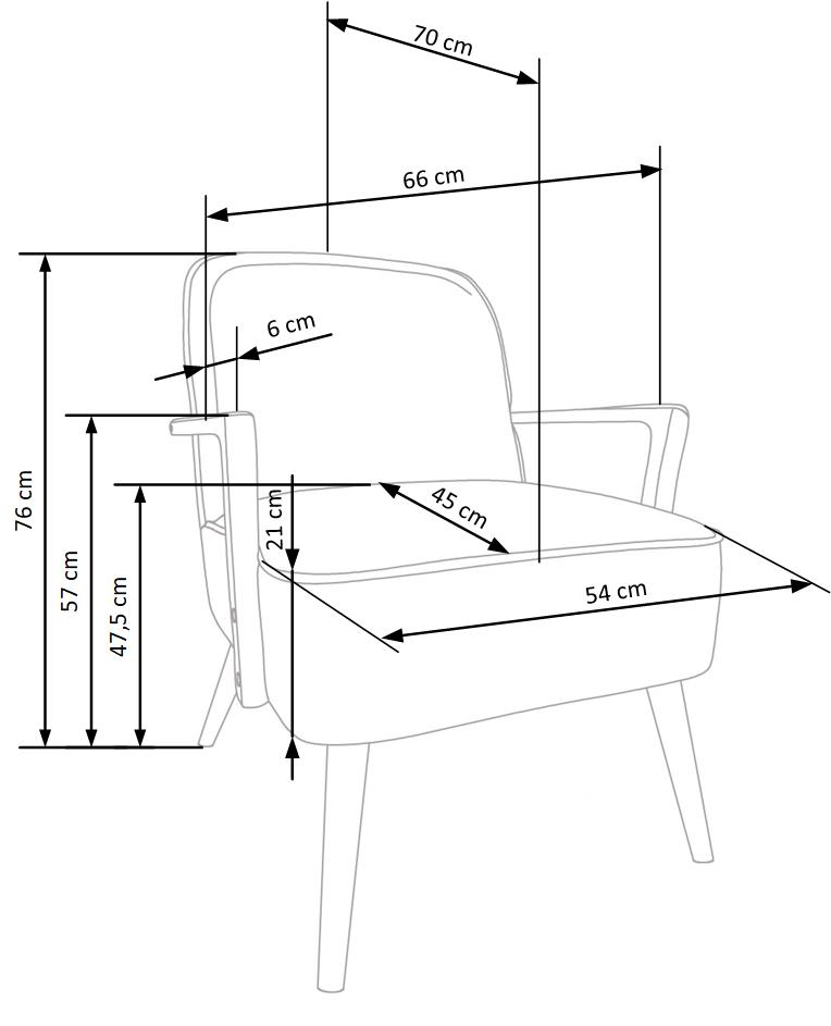 PASTORE relaxačné kreslo svetlo béžové / svetlý orech