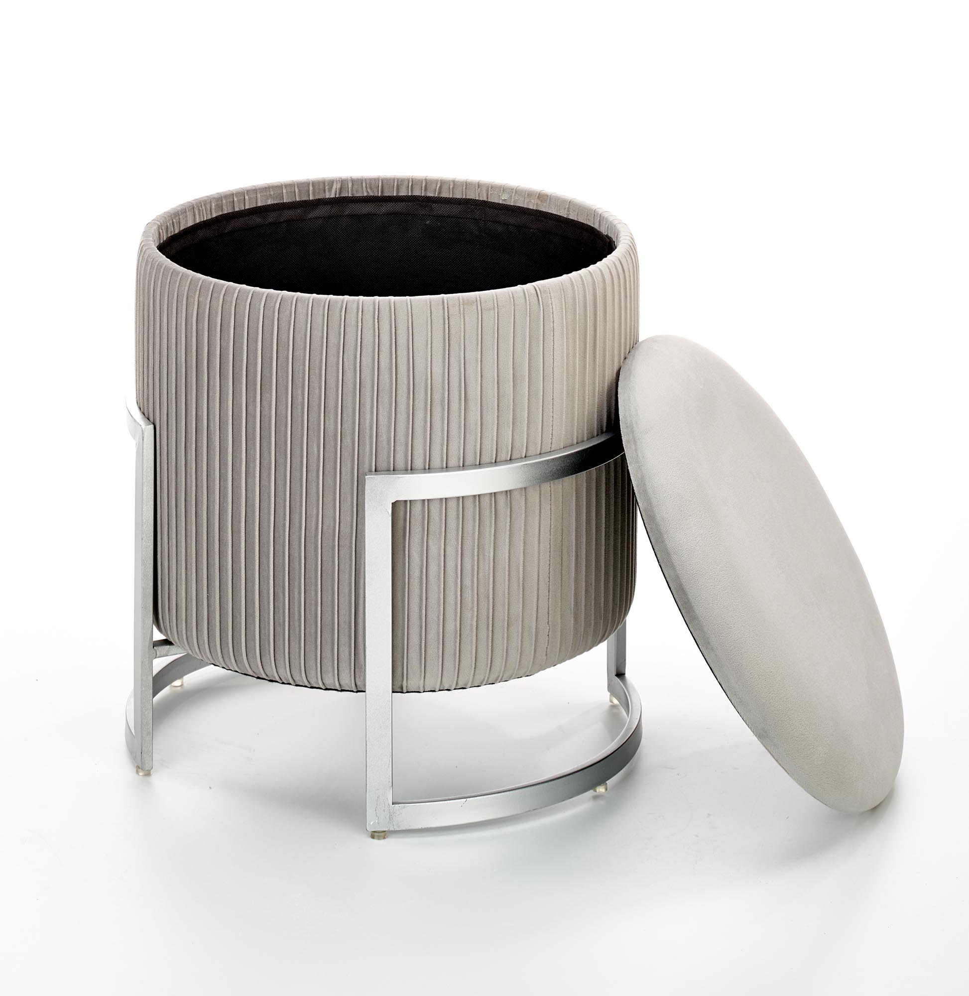 CRICKET taburet svetlo šedý