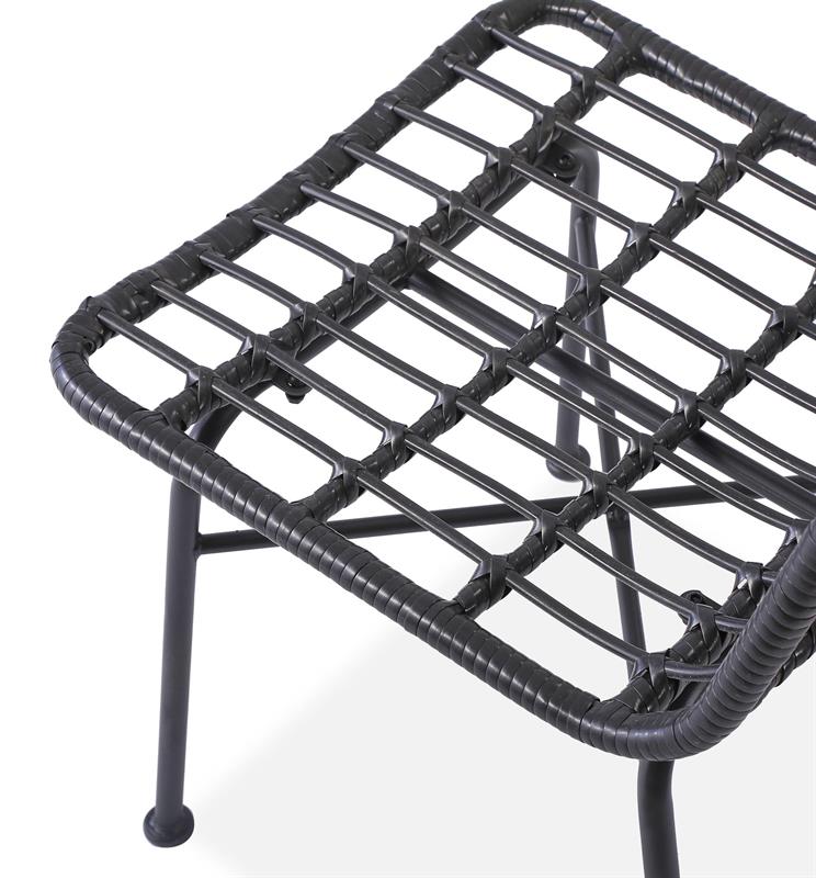 K401 jedálenská stolička čierna / šedá