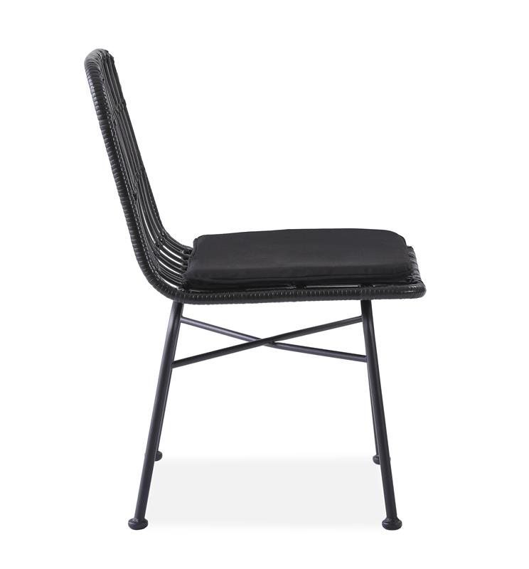 K401 jedálenská stolička čierna / šedá